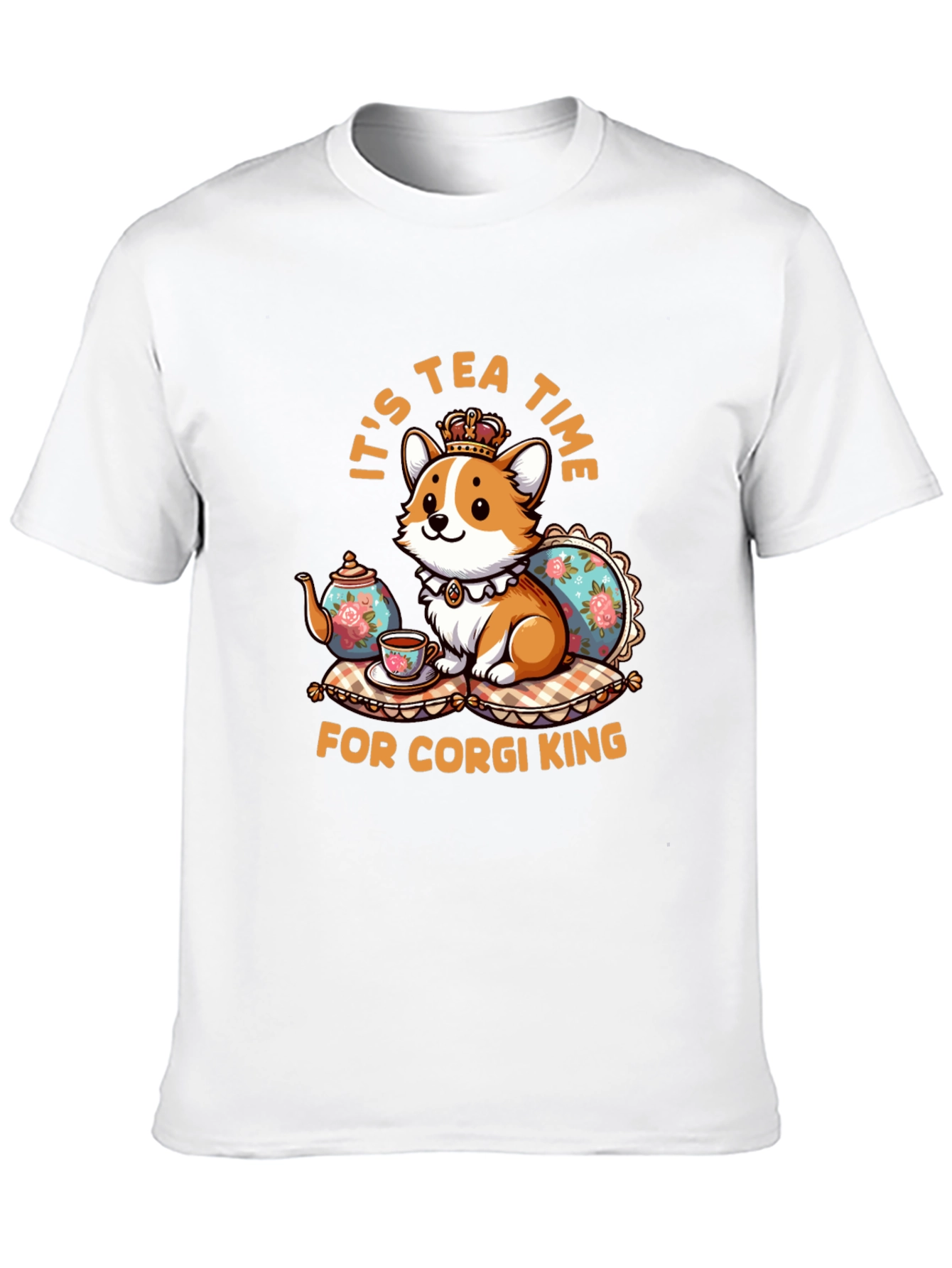 Corgi King Tea Time Graphic Tee