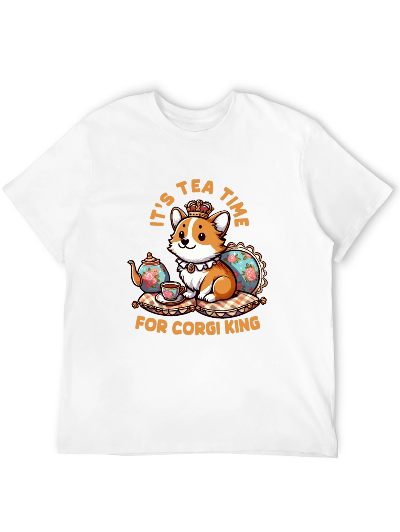 Corgi King Tea Time Graphic Tee