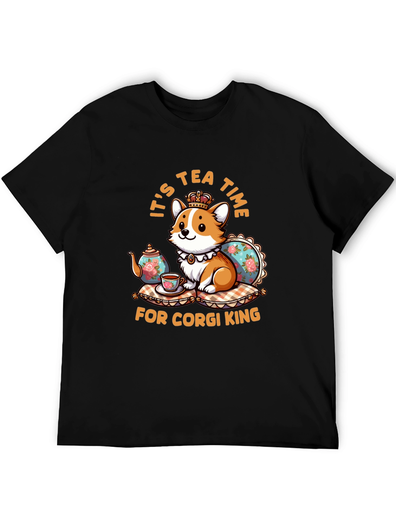 Corgi King Tea Time Graphic Tee