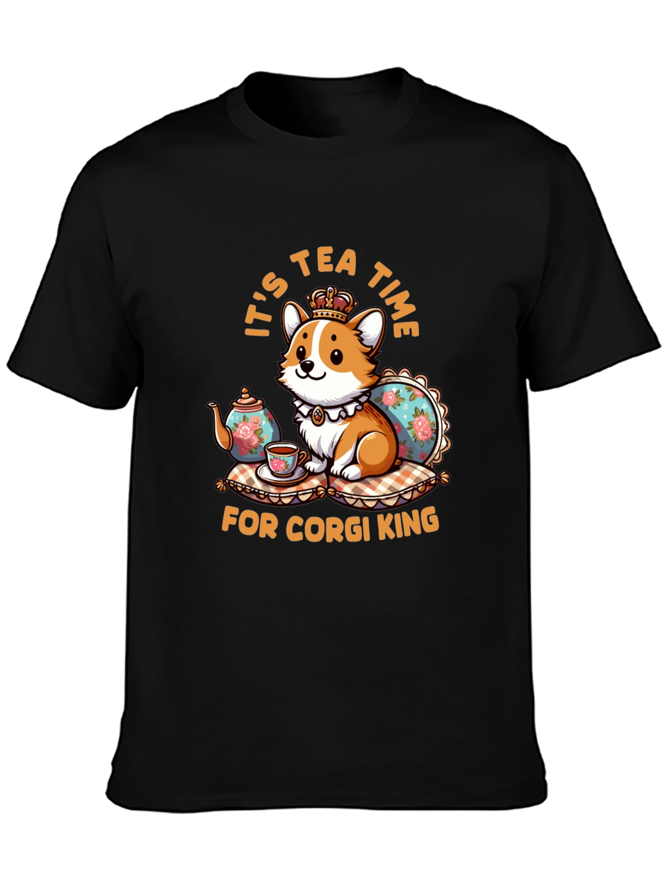 Corgi King Tea Time Graphic Tee