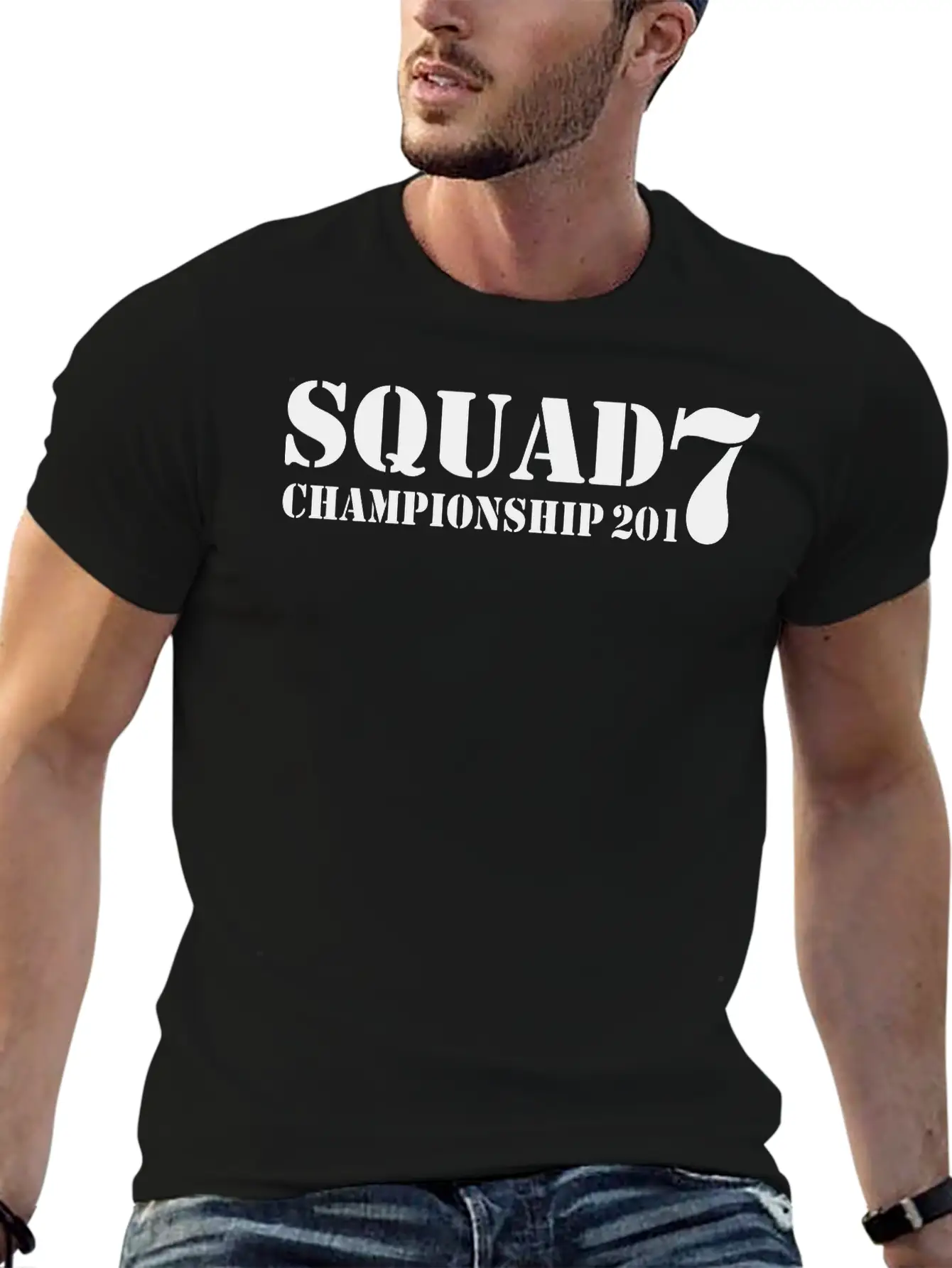 Squad 7 Classic Fit Graphic Tee For Daily Comfort – Unisex Cotton Shirt