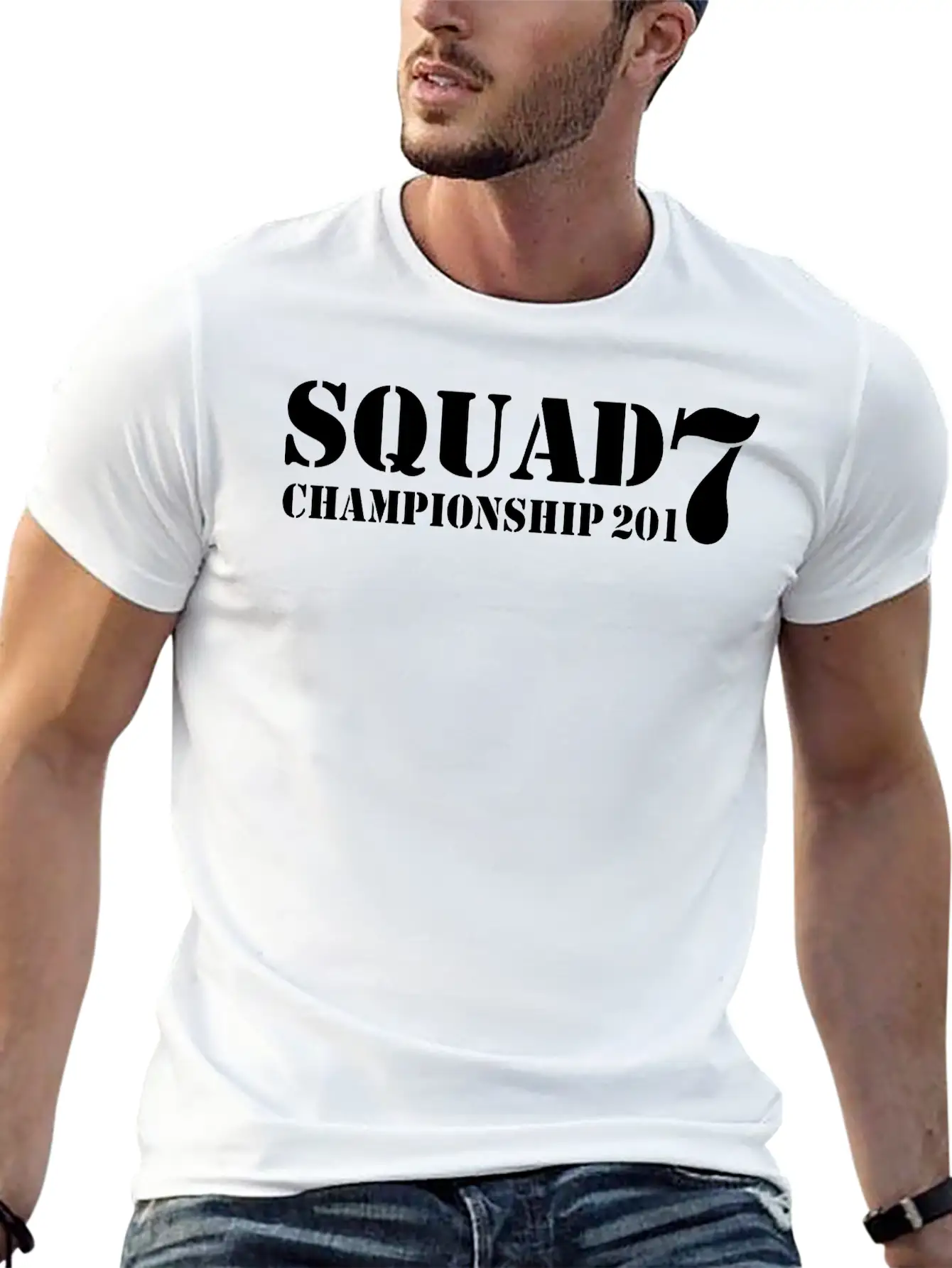 Squad 7 Classic Fit Graphic Tee For Daily Comfort – Unisex Cotton Shirt