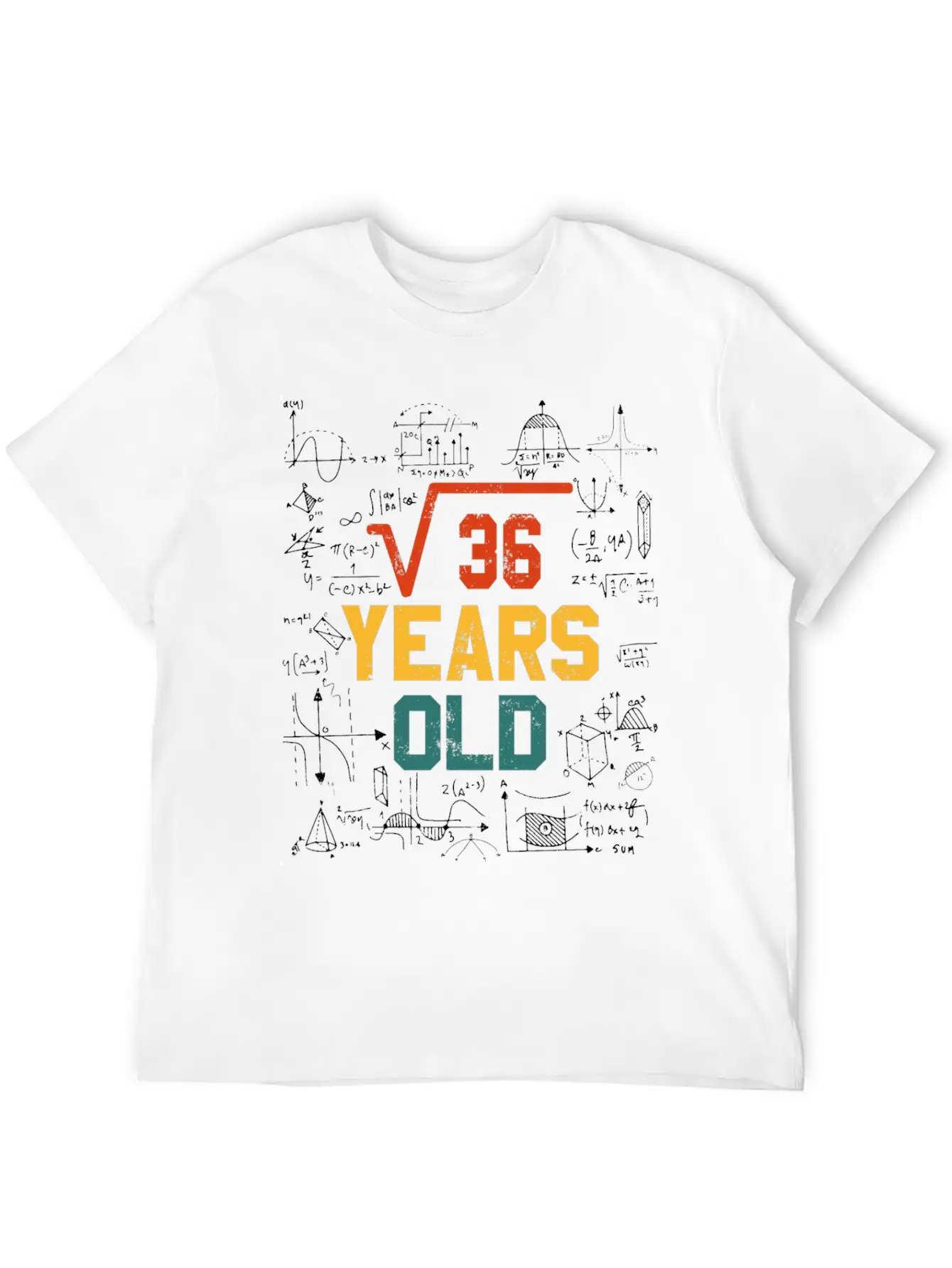 Square Root Square Root Math 6 Birthday Casual Graphic T-Shirt – Simple And Comfortable Daily Wear