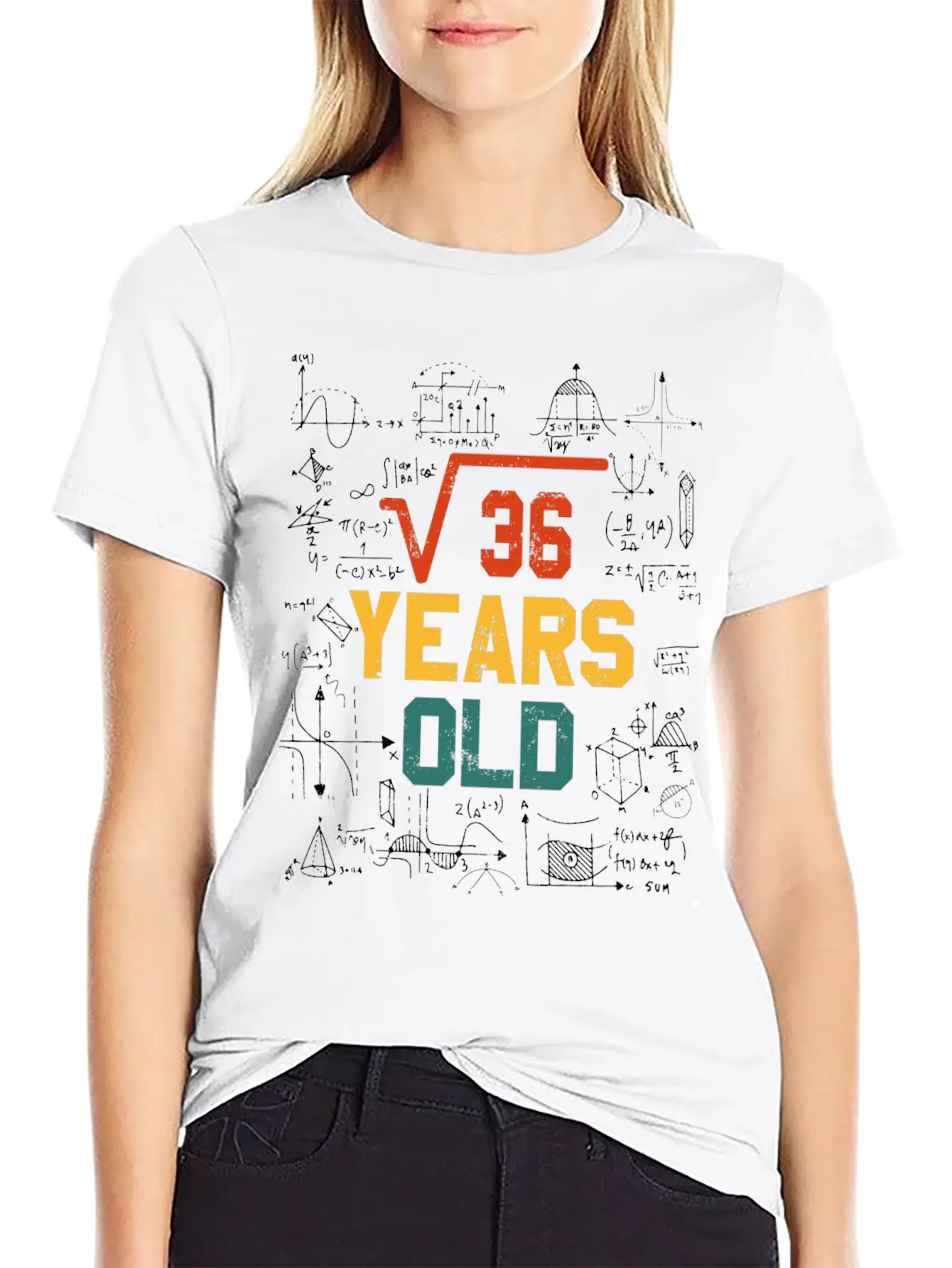 Square Root Square Root Math 6 Birthday Casual Graphic T-Shirt – Simple And Comfortable Daily Wear