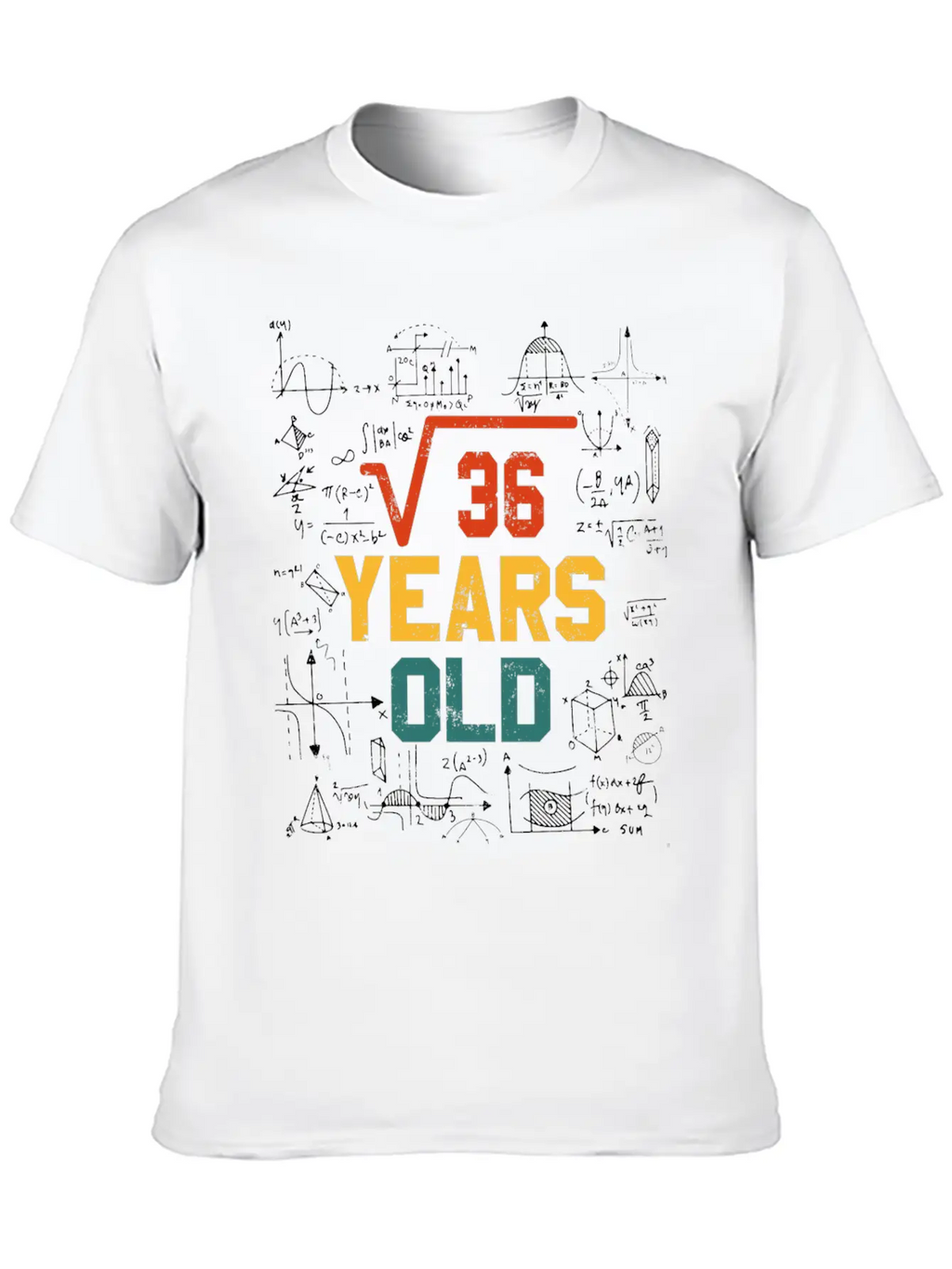 Square Root Square Root Math 6 Birthday Casual Graphic T-Shirt – Simple And Comfortable Daily Wear