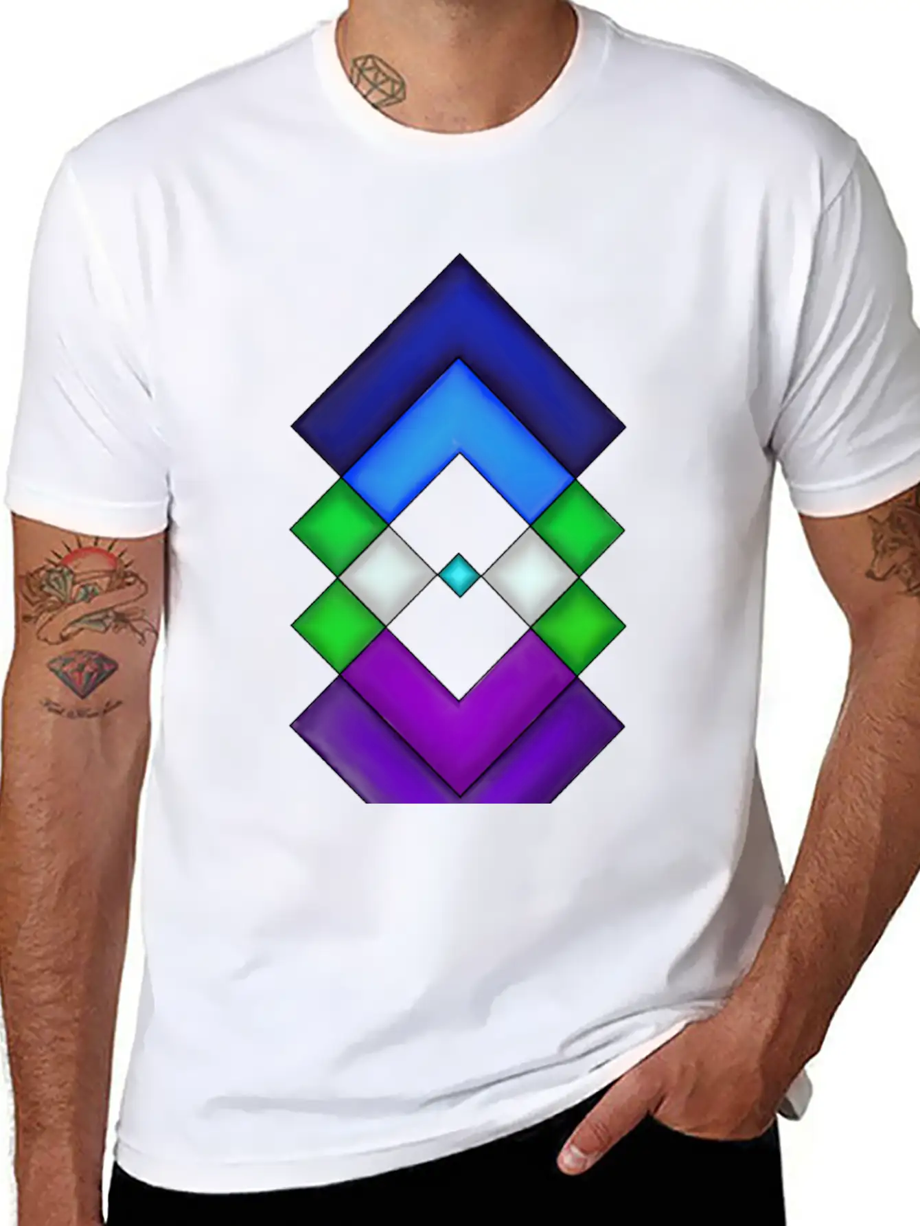 Square Stone Breathable Soft Cotton T-Shirt – Timeless Casual Look