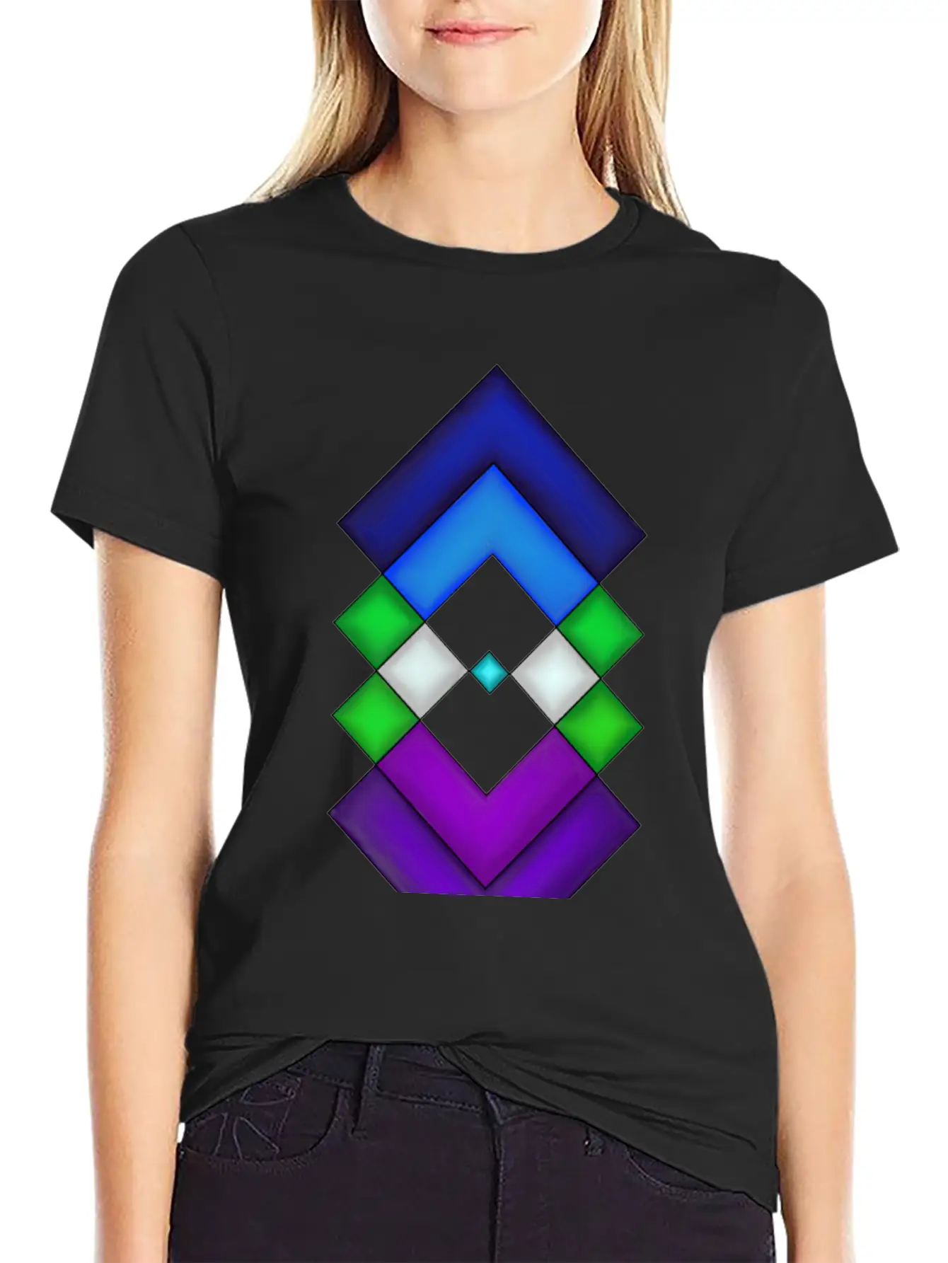 Square Stone Breathable Soft Cotton T-Shirt – Timeless Casual Look