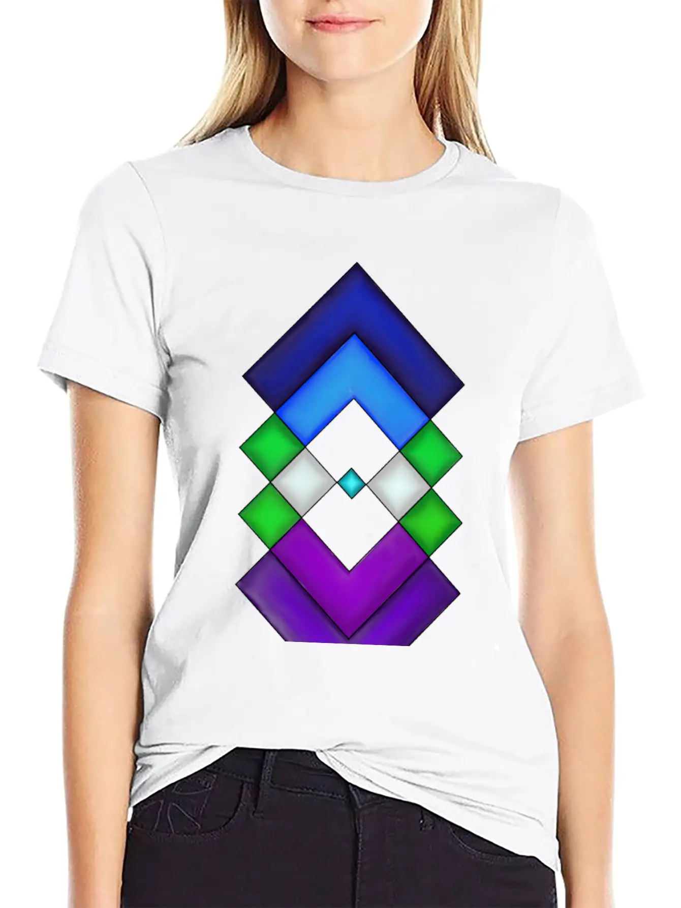 Square Stone Breathable Soft Cotton T-Shirt – Timeless Casual Look