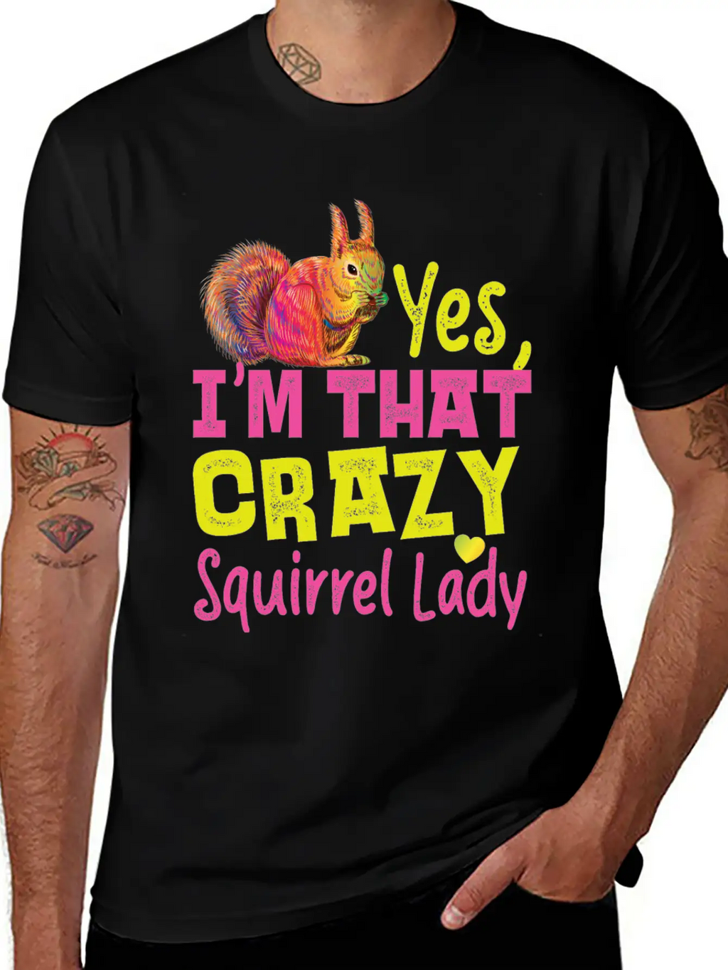 Squirrel Acorn Yes, I'M That Crazy Essential Cotton Tee For Daily Outfits – Unisex Style
