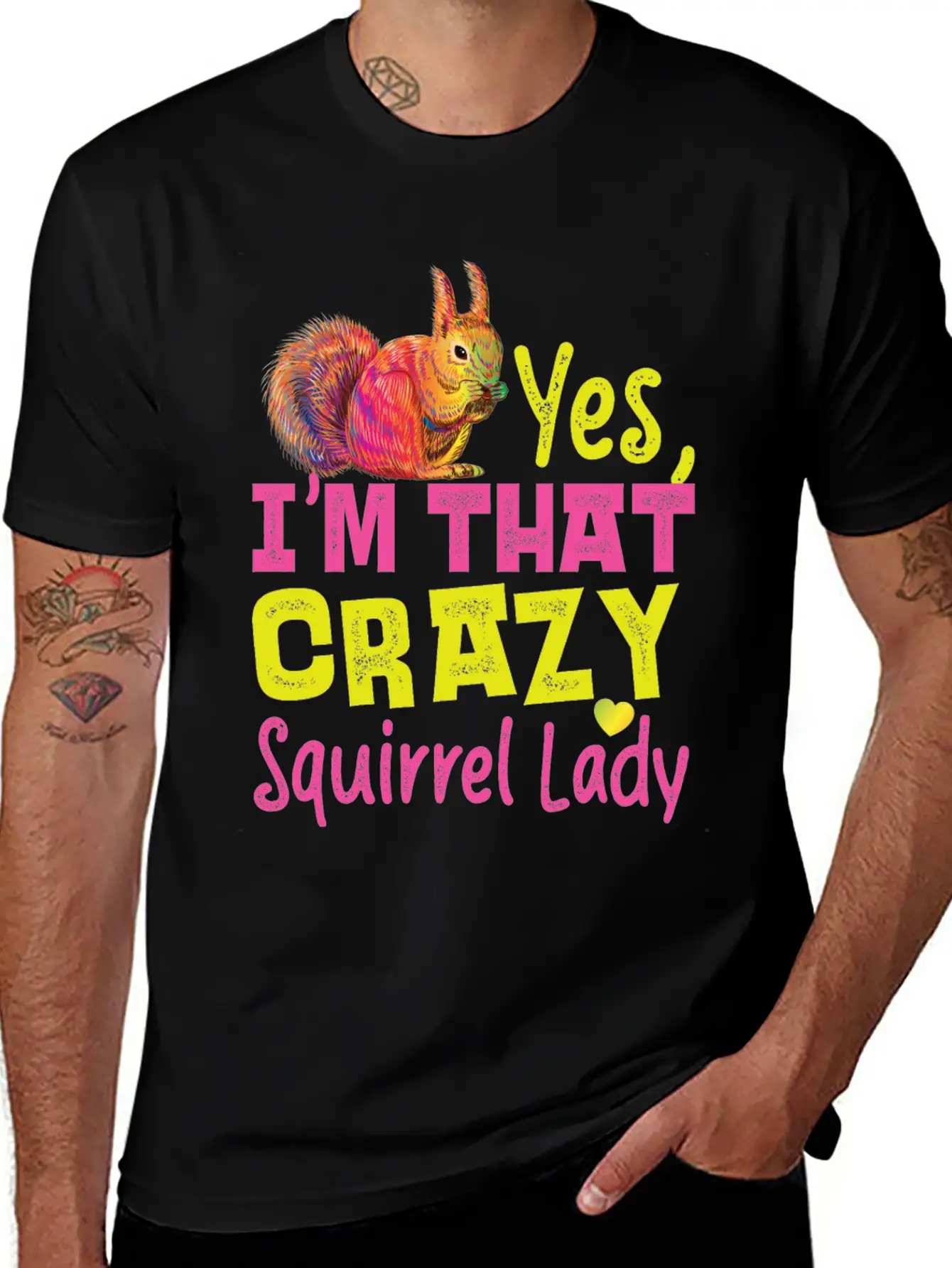 Squirrel Acorn Yes, I'M That Crazy Essential Cotton Tee For Daily Outfits – Unisex Style
