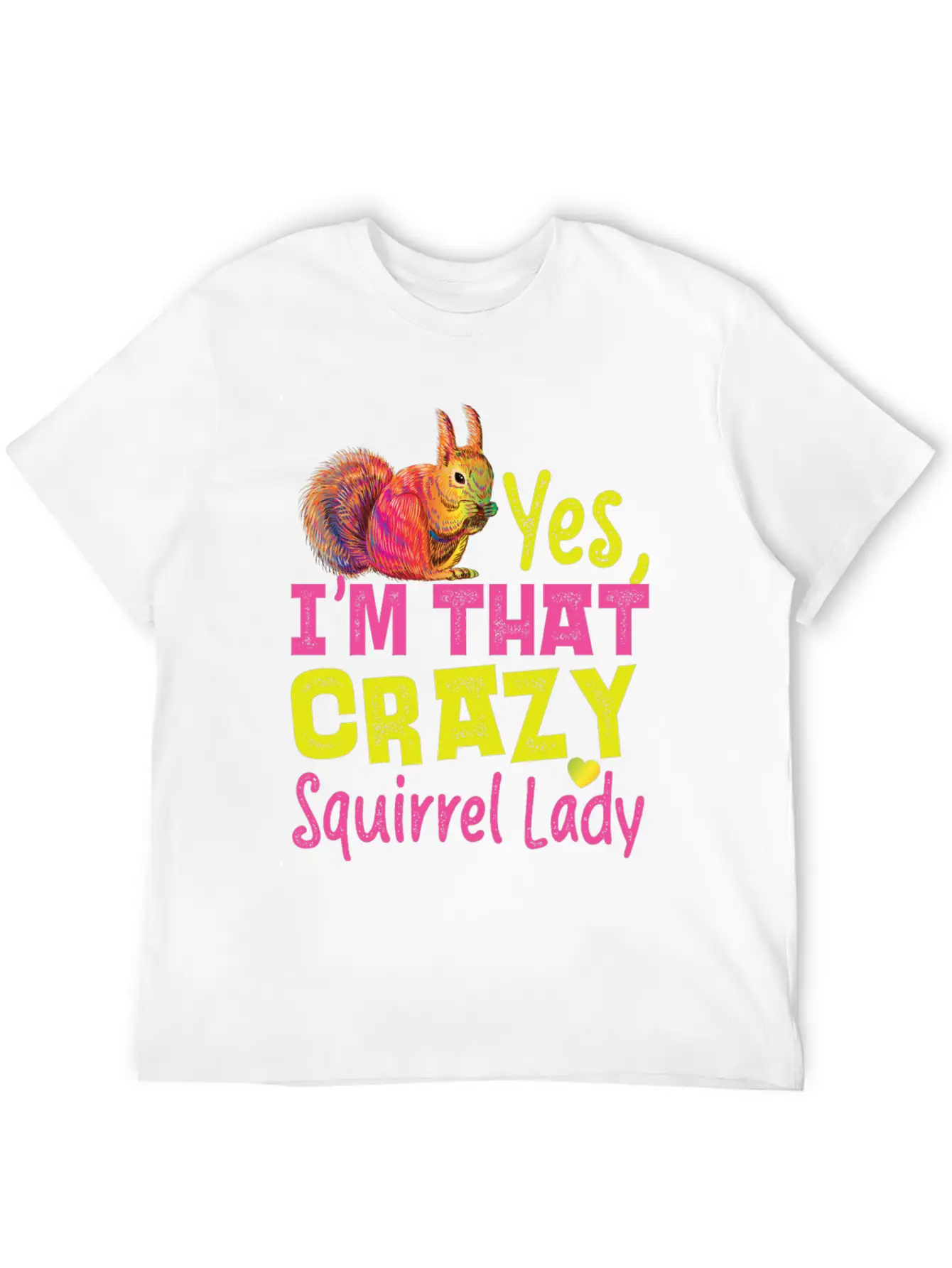 Squirrel Acorn Yes, I'M That Crazy Essential Cotton Tee For Daily Outfits – Unisex Style