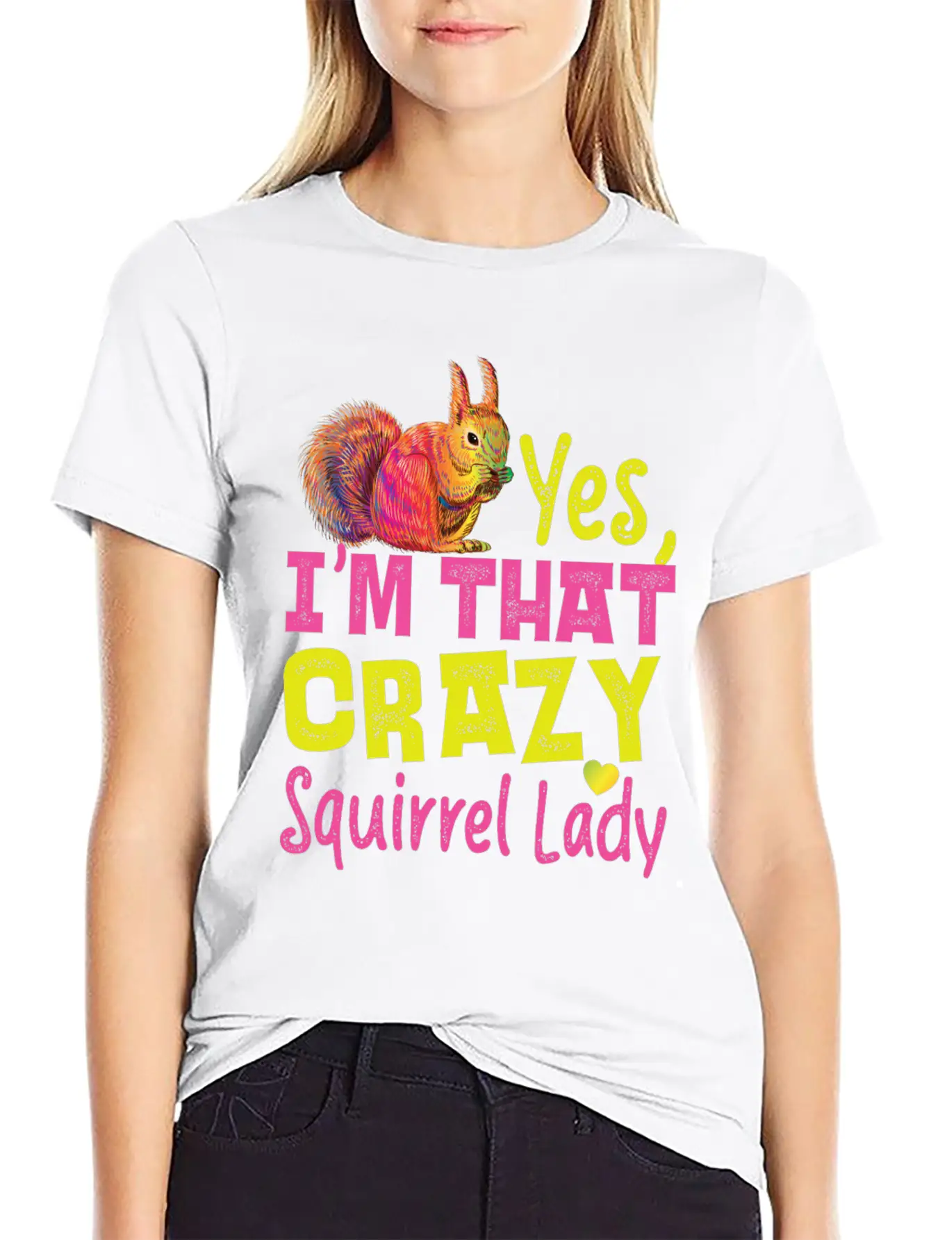 Squirrel Acorn Yes, I'M That Crazy Essential Cotton Tee For Daily Outfits – Unisex Style
