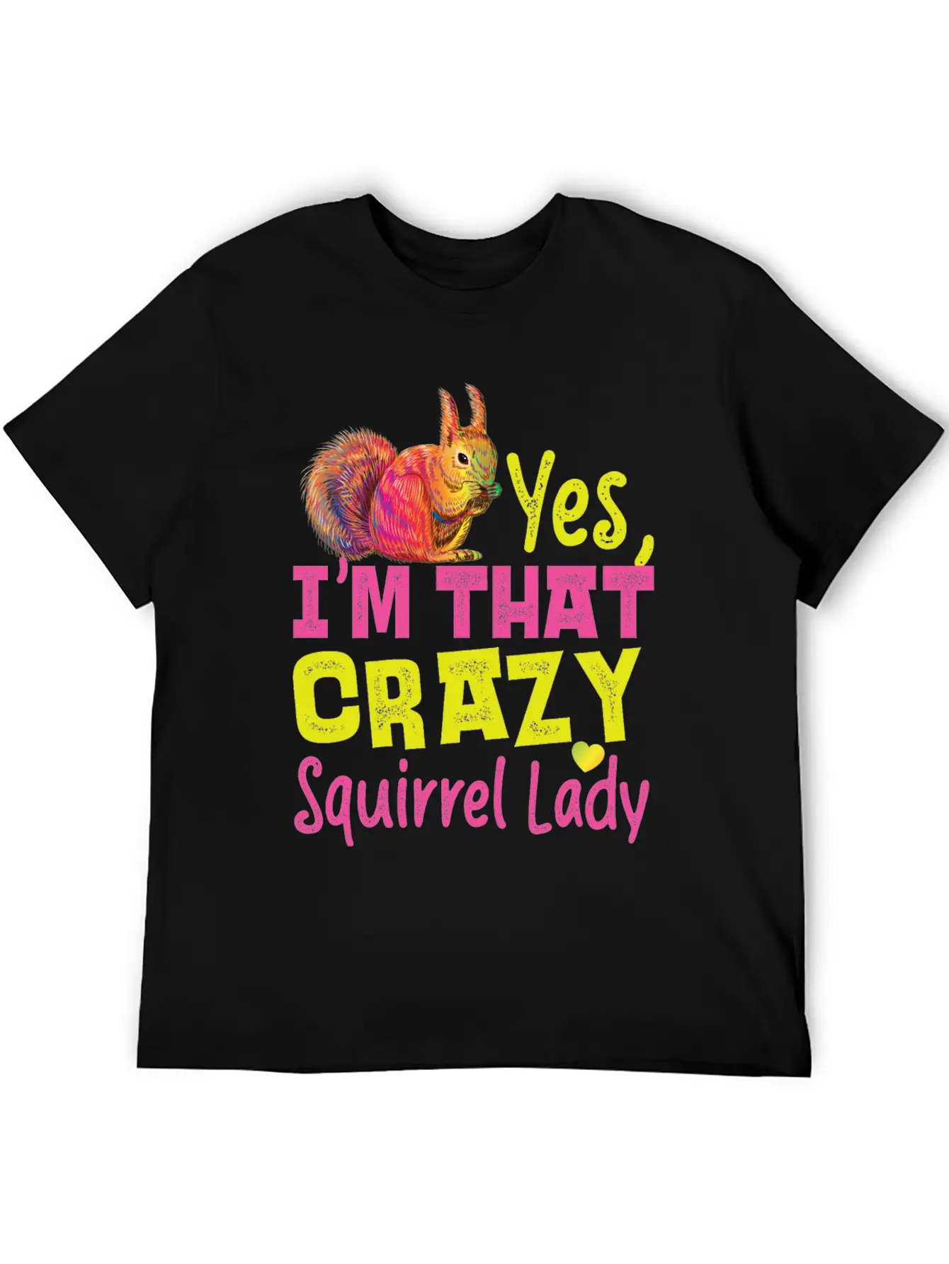 Squirrel Acorn Yes, I'M That Crazy Essential Cotton Tee For Daily Outfits – Unisex Style