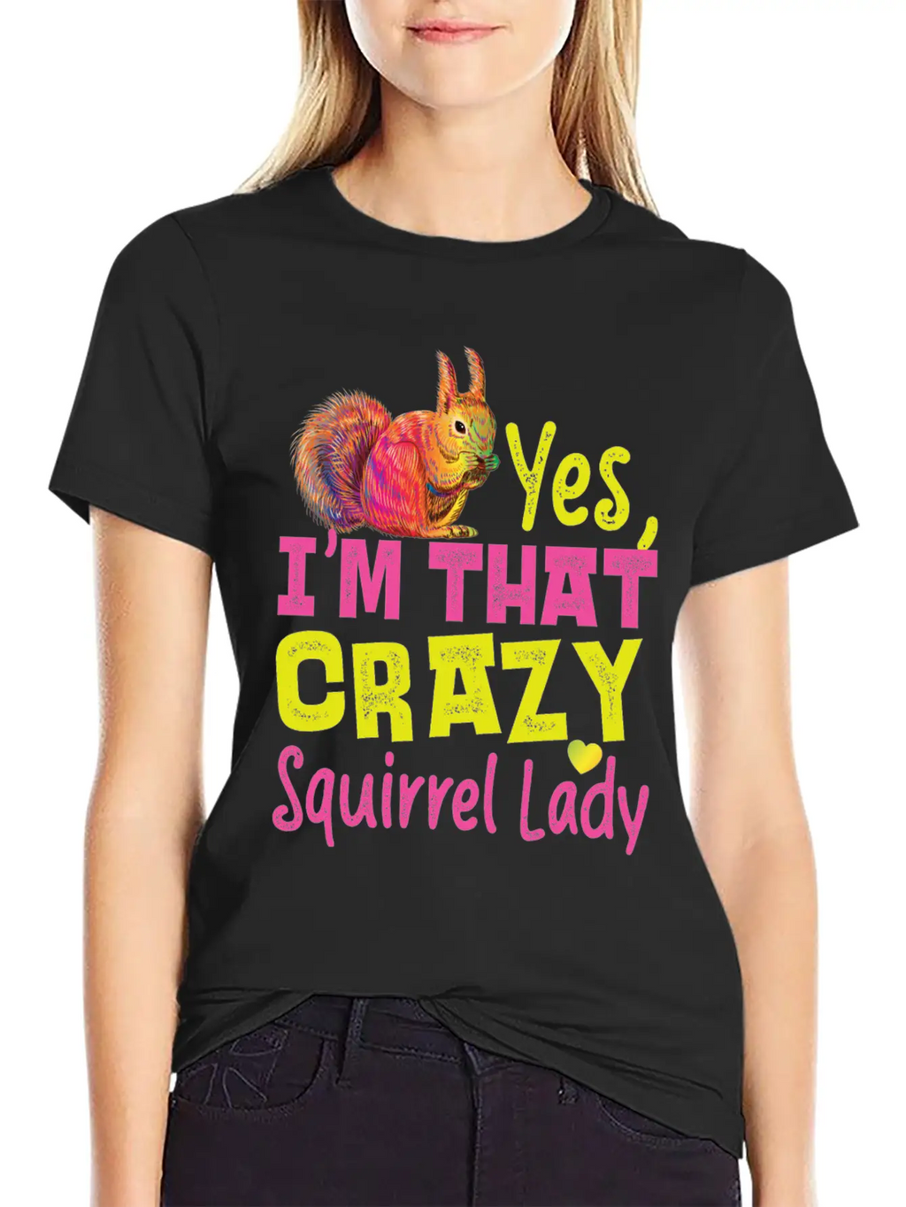 Squirrel Acorn Yes, I'M That Crazy Essential Cotton Tee For Daily Outfits – Unisex Style