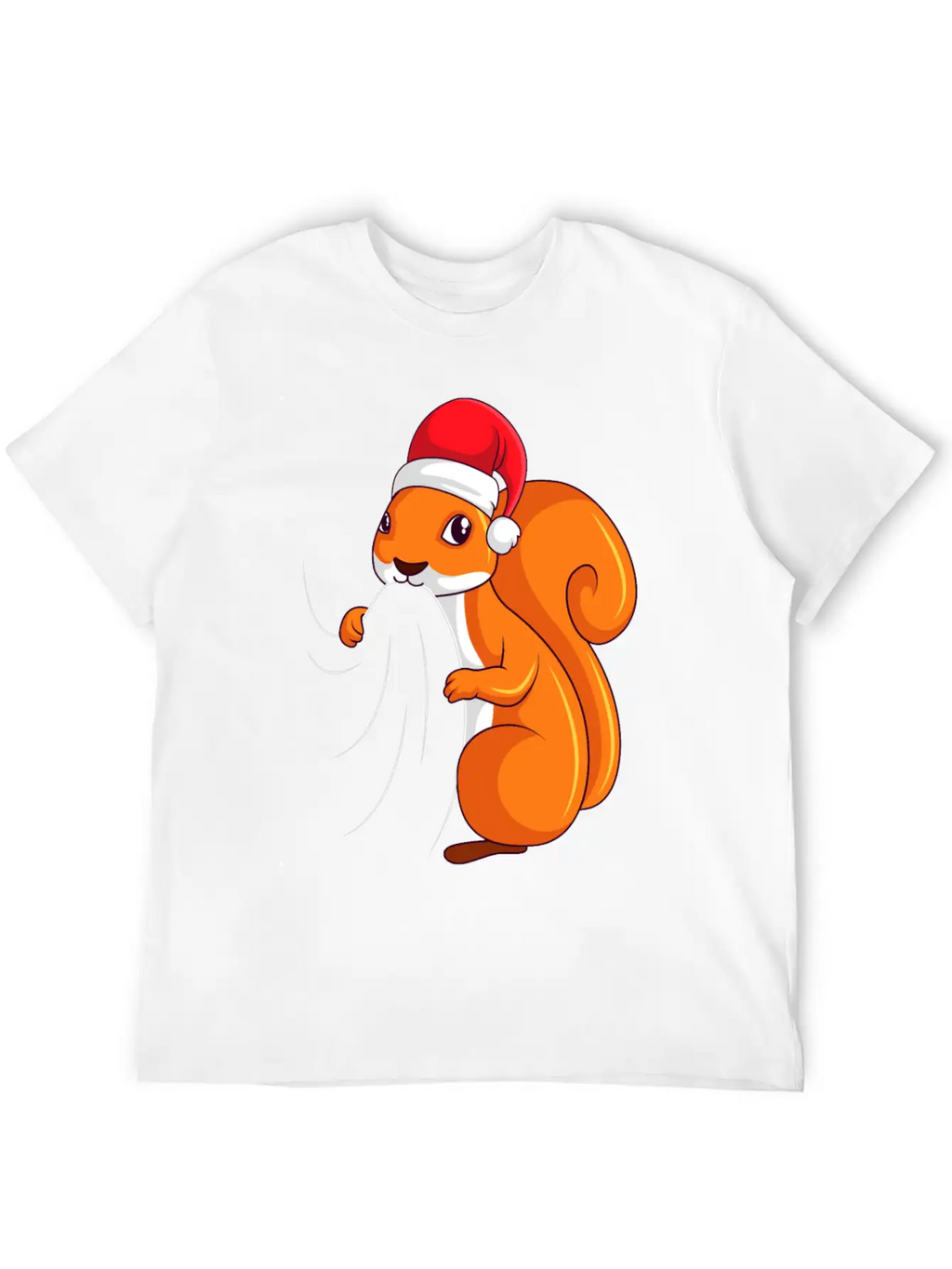 Squirrel Christmas Children Ladies Unisex Casual T-Shirt – Clean Design For Daily Comfort