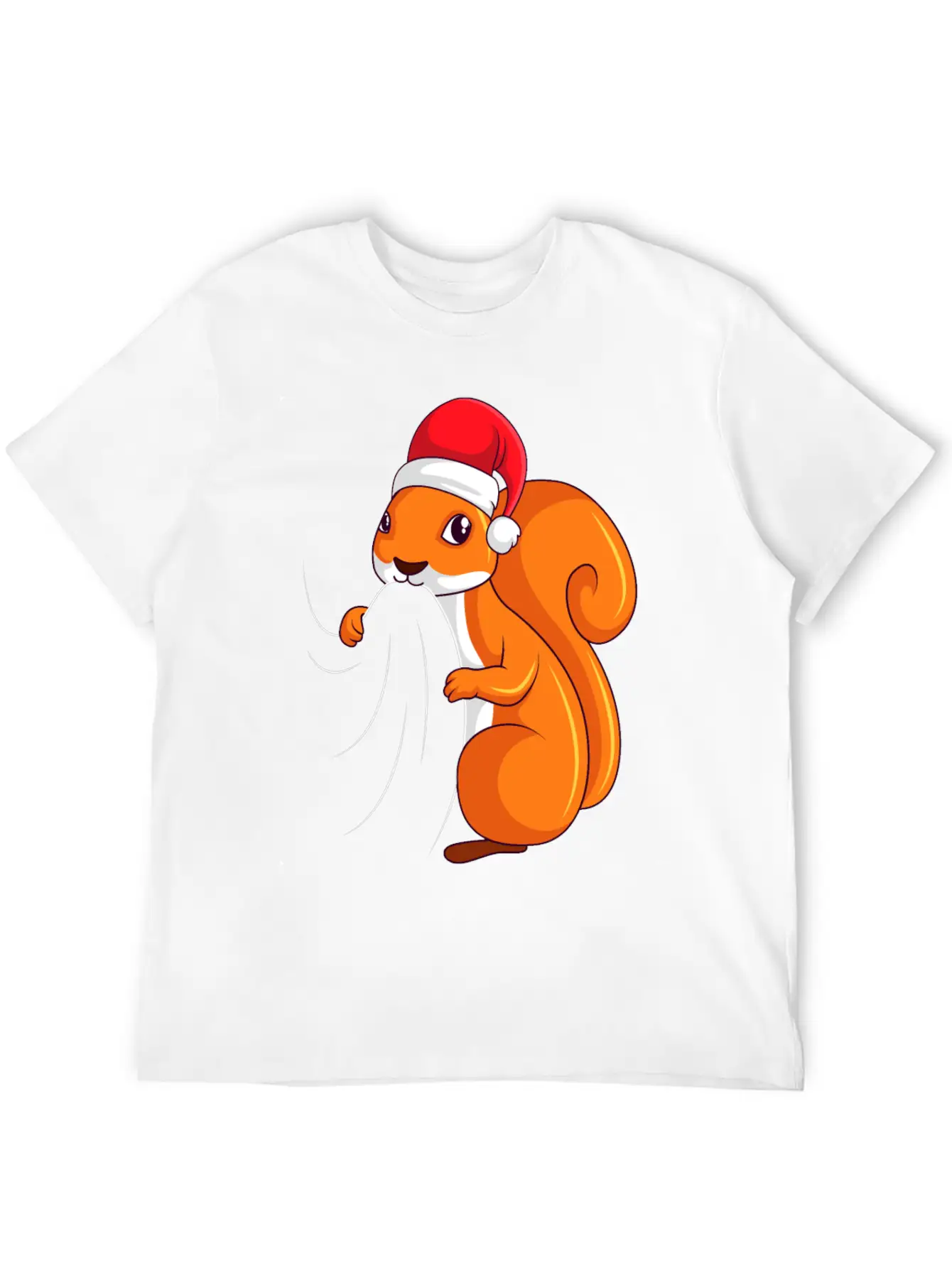Squirrel Christmas Children Ladies Unisex Casual T-Shirt – Clean Design For Daily Comfort