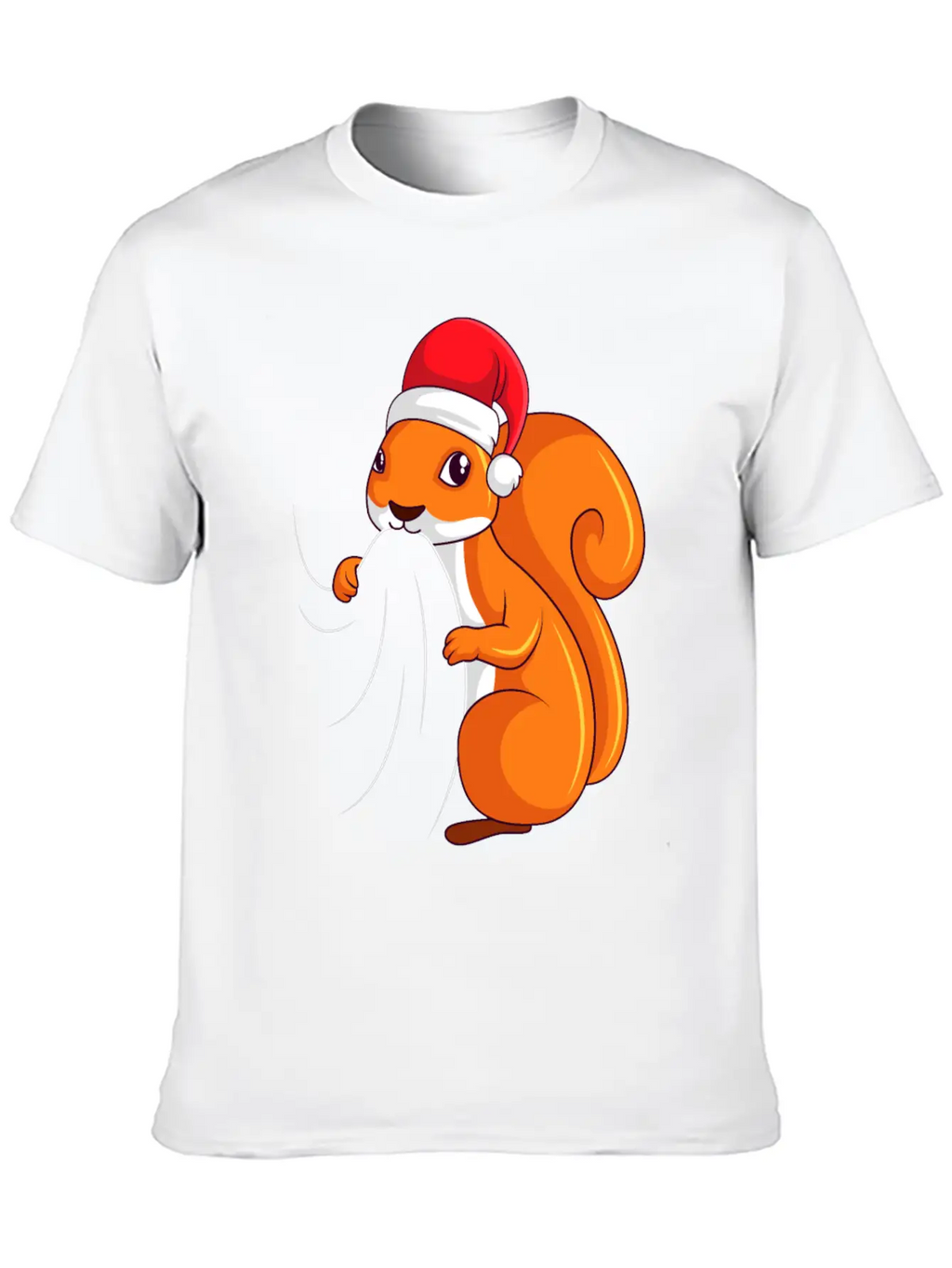 Squirrel Christmas Children Ladies Unisex Casual T-Shirt – Clean Design For Daily Comfort