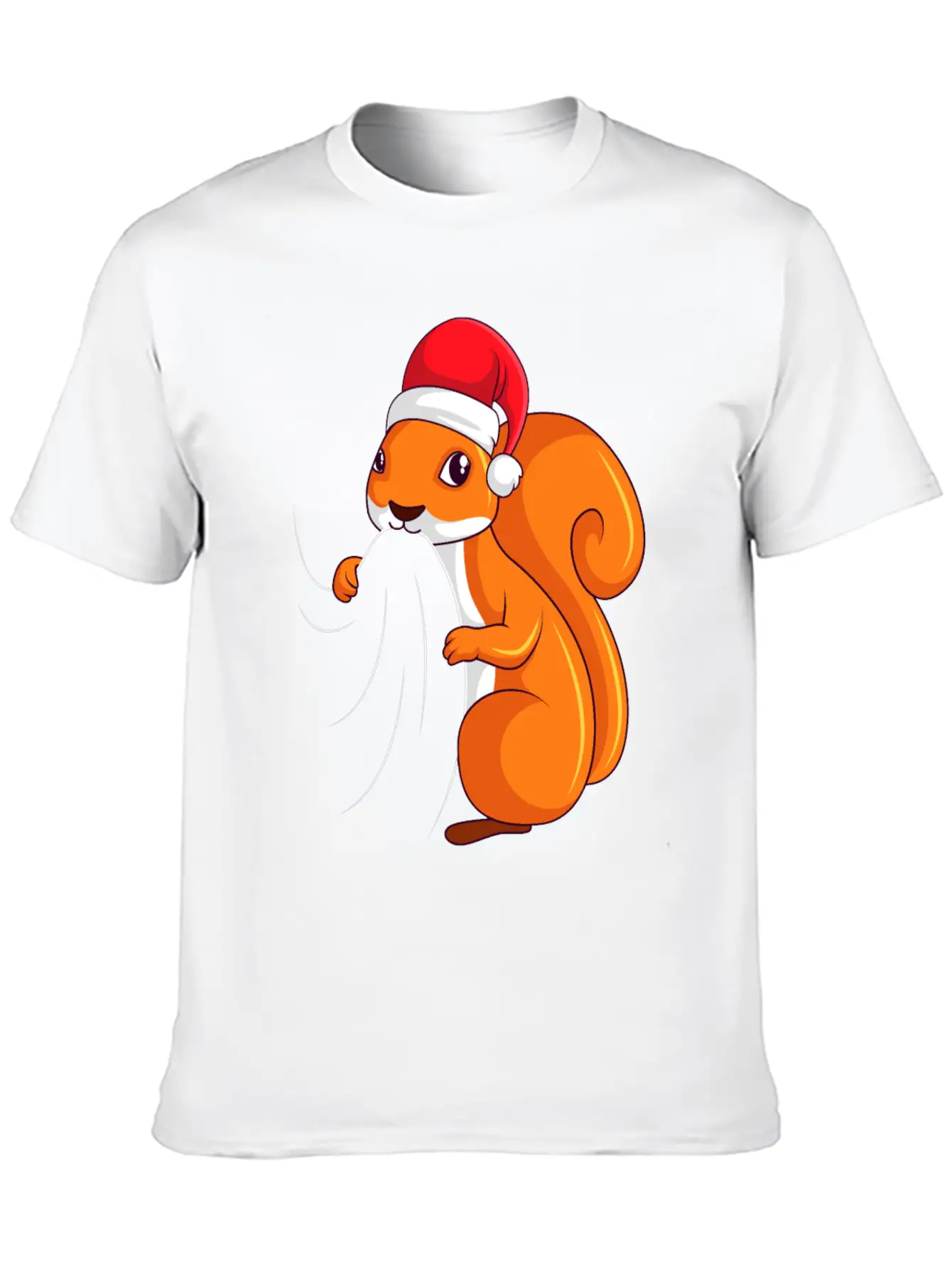 Squirrel Christmas Children Ladies Unisex Casual T-Shirt – Clean Design For Daily Comfort