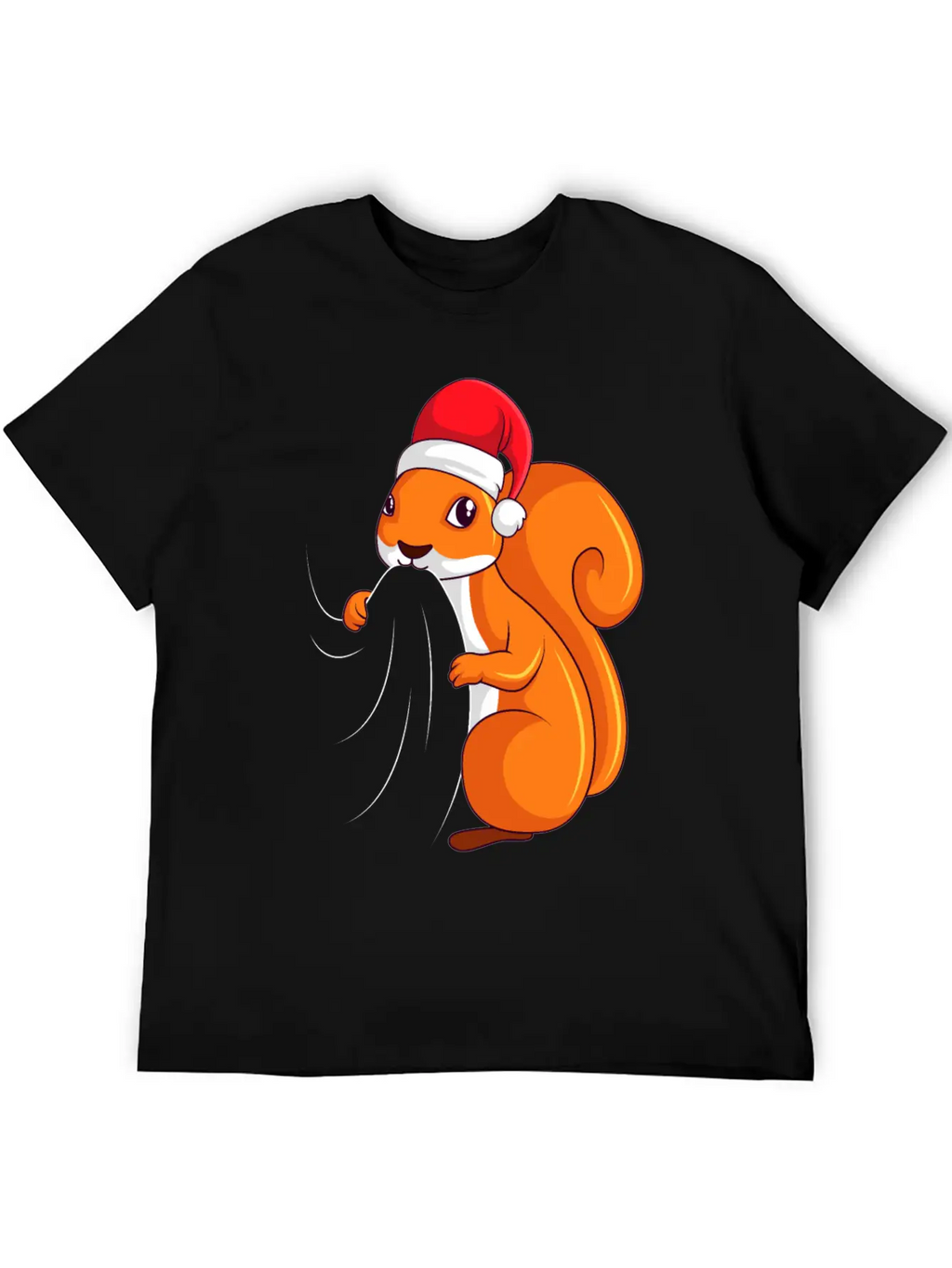 Squirrel Christmas Children Ladies Unisex Casual T-Shirt – Clean Design For Daily Comfort