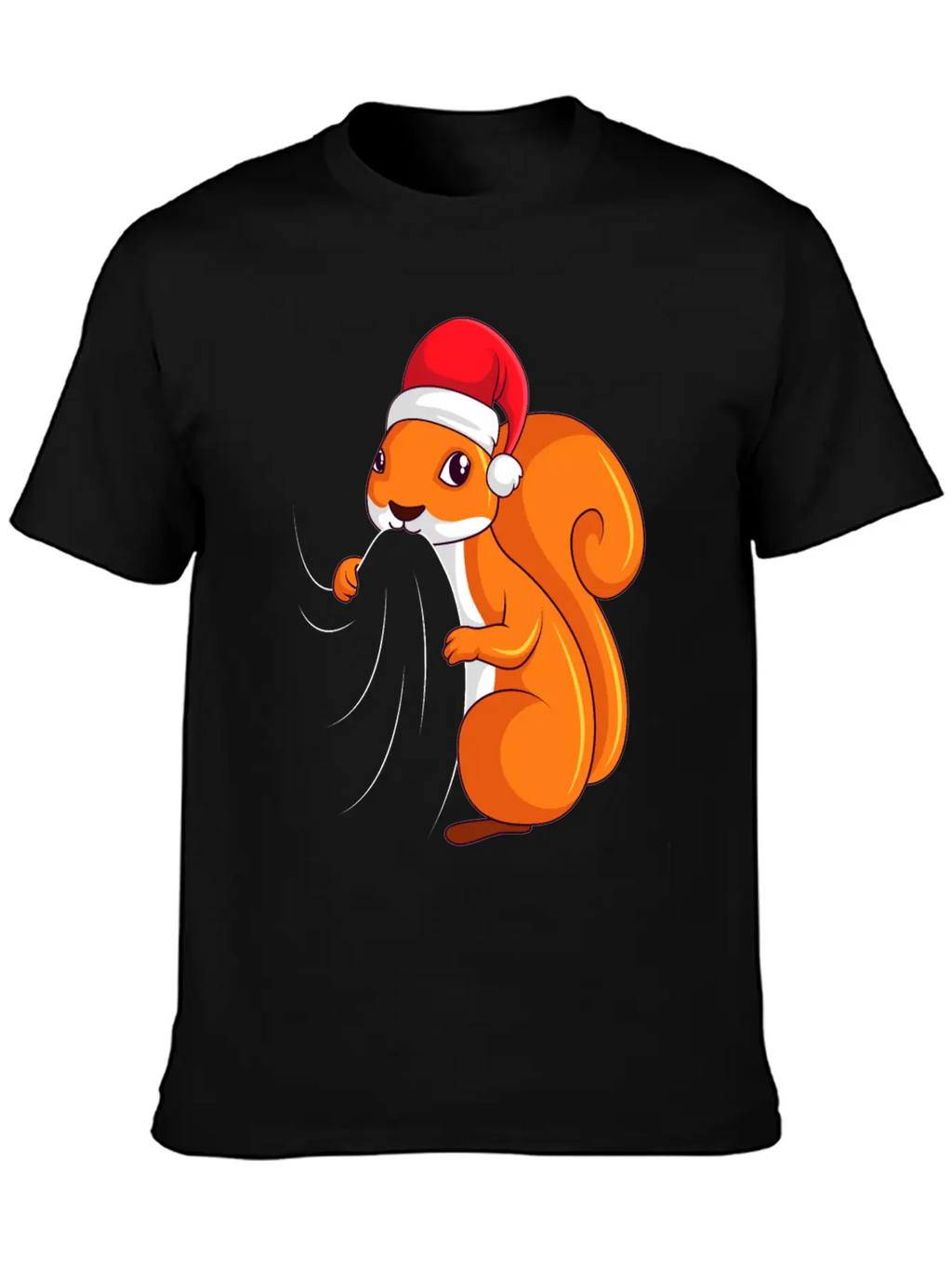 Squirrel Christmas Children Ladies Unisex Casual T-Shirt – Clean Design For Daily Comfort