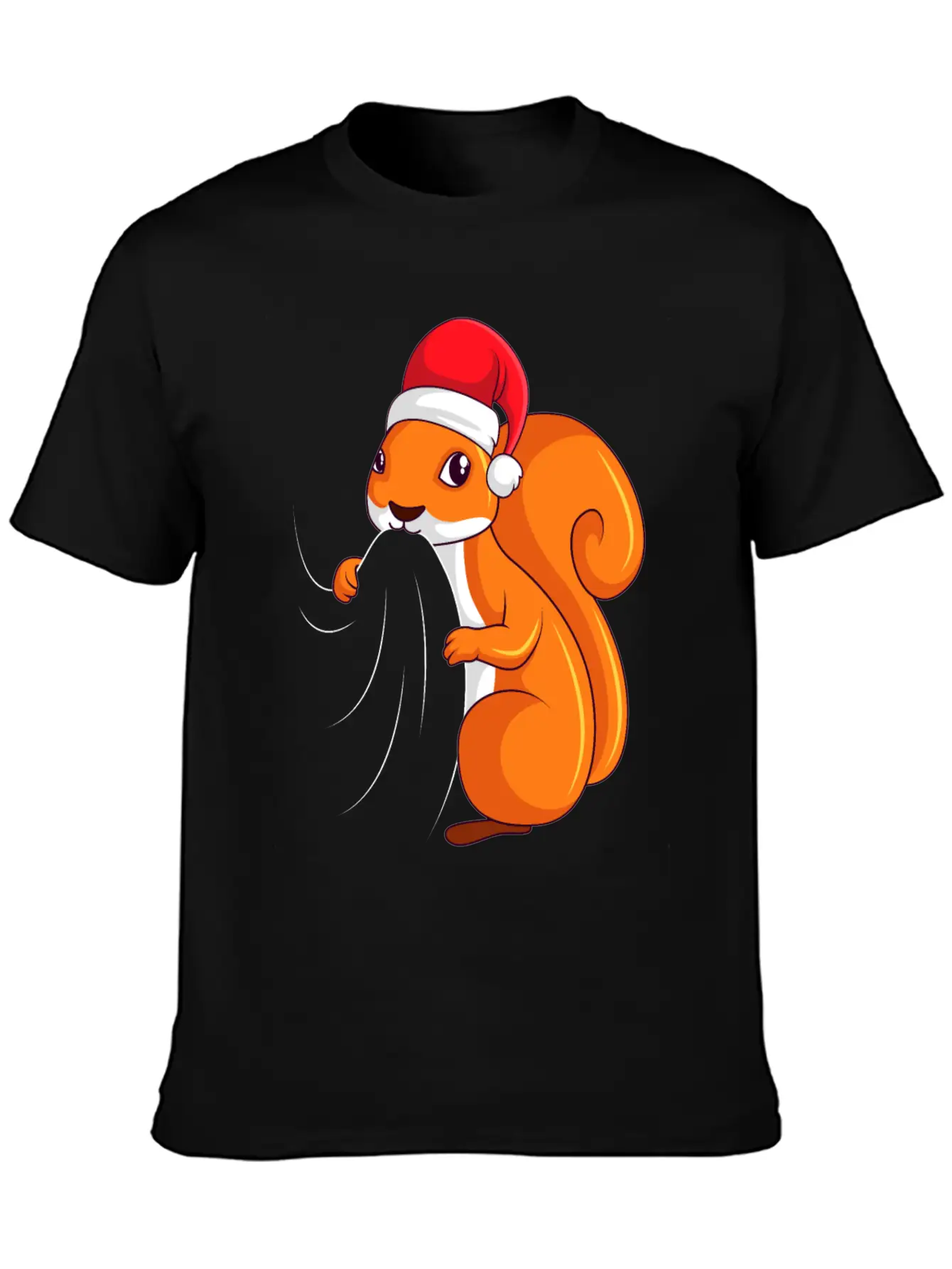 Squirrel Christmas Children Ladies Unisex Casual T-Shirt – Clean Design For Daily Comfort