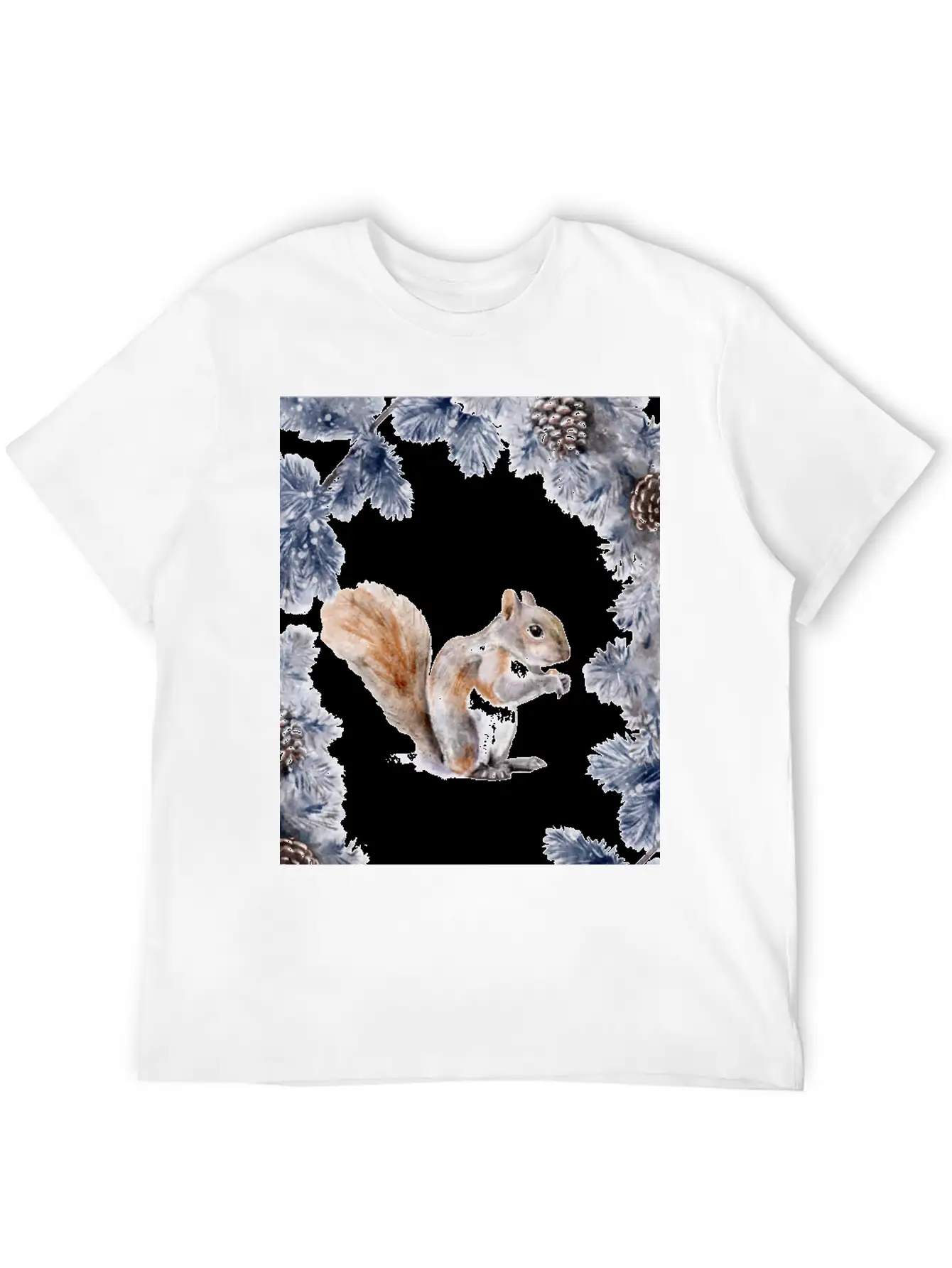 Squirrel In Winter Unisex Casual T-Shirt – Clean Design For Daily Comfort