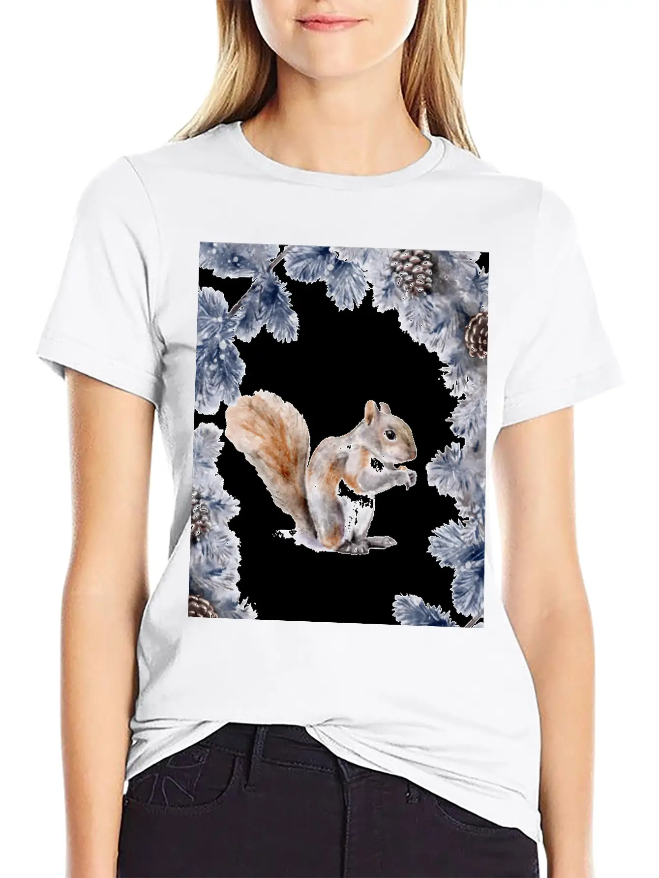 Squirrel In Winter Unisex Casual T-Shirt – Clean Design For Daily Comfort