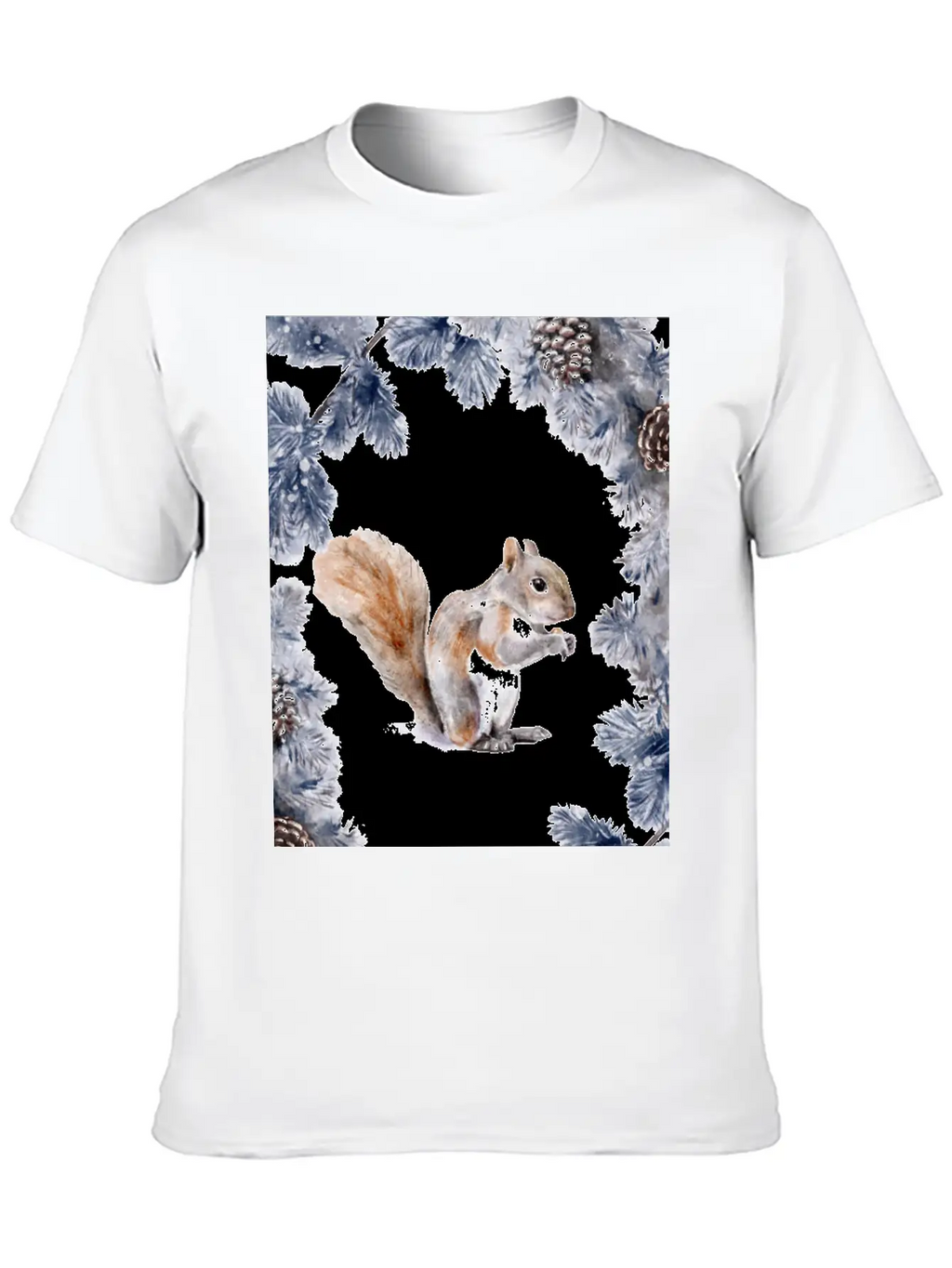 Squirrel In Winter Unisex Casual T-Shirt – Clean Design For Daily Comfort