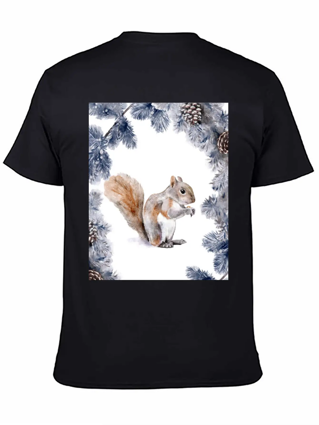 Squirrel In Winter Unisex Casual T-Shirt – Clean Design For Daily Comfort