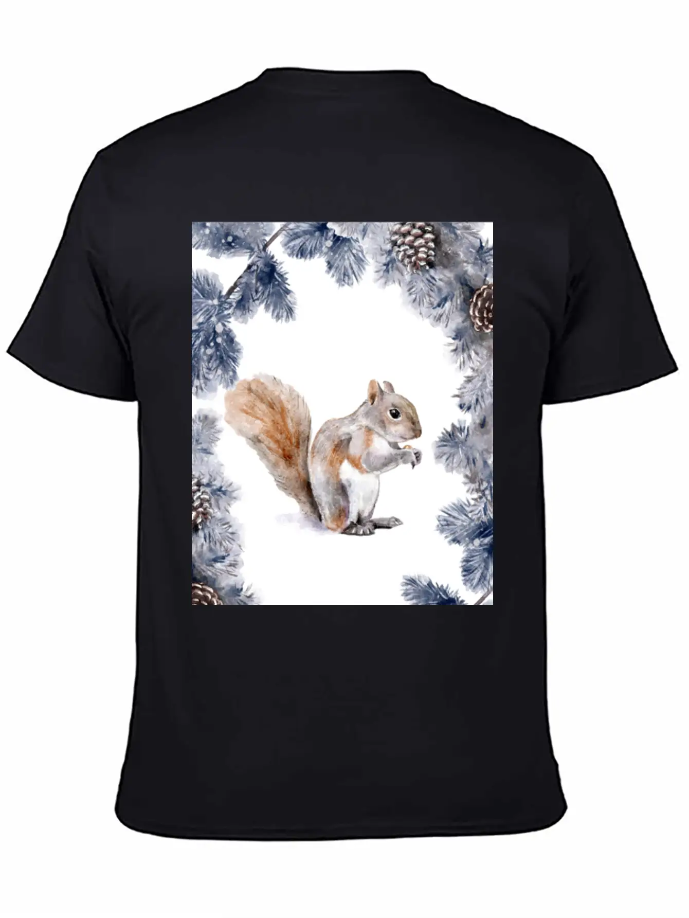 Squirrel In Winter Unisex Casual T-Shirt – Clean Design For Daily Comfort