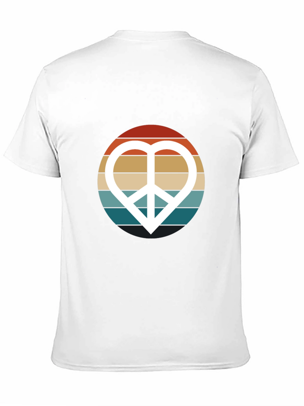 Retro Peace Sign Heart Graphic T-Shirt