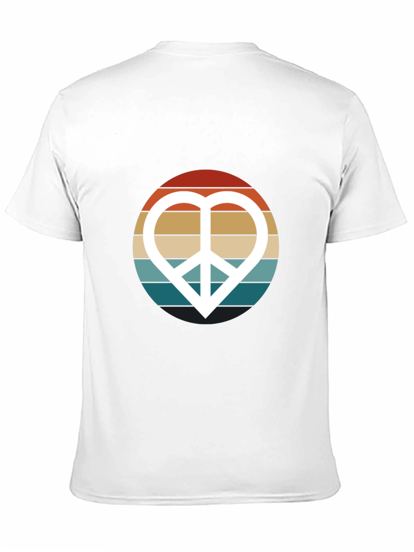 Retro Peace Sign Heart Graphic T-Shirt