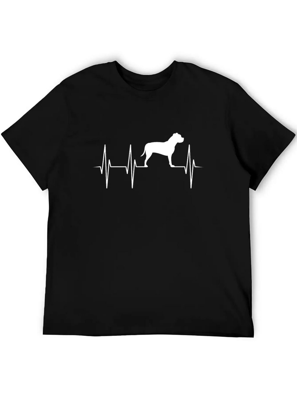 Staffordshire Terrier Fighting Dog Heartbeat Gift Essential Cotton Tee For Daily Outfits – Unisex Style