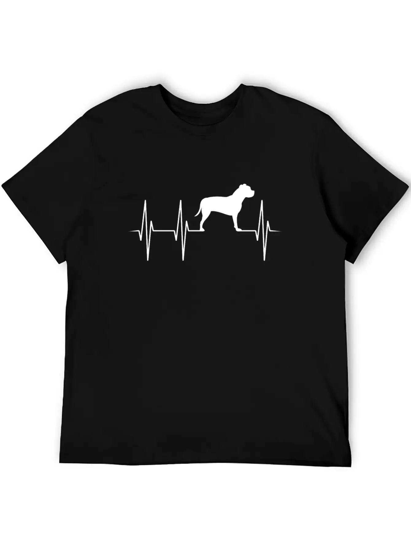 Staffordshire Terrier Fighting Dog Heartbeat Gift Essential Cotton Tee For Daily Outfits – Unisex Style