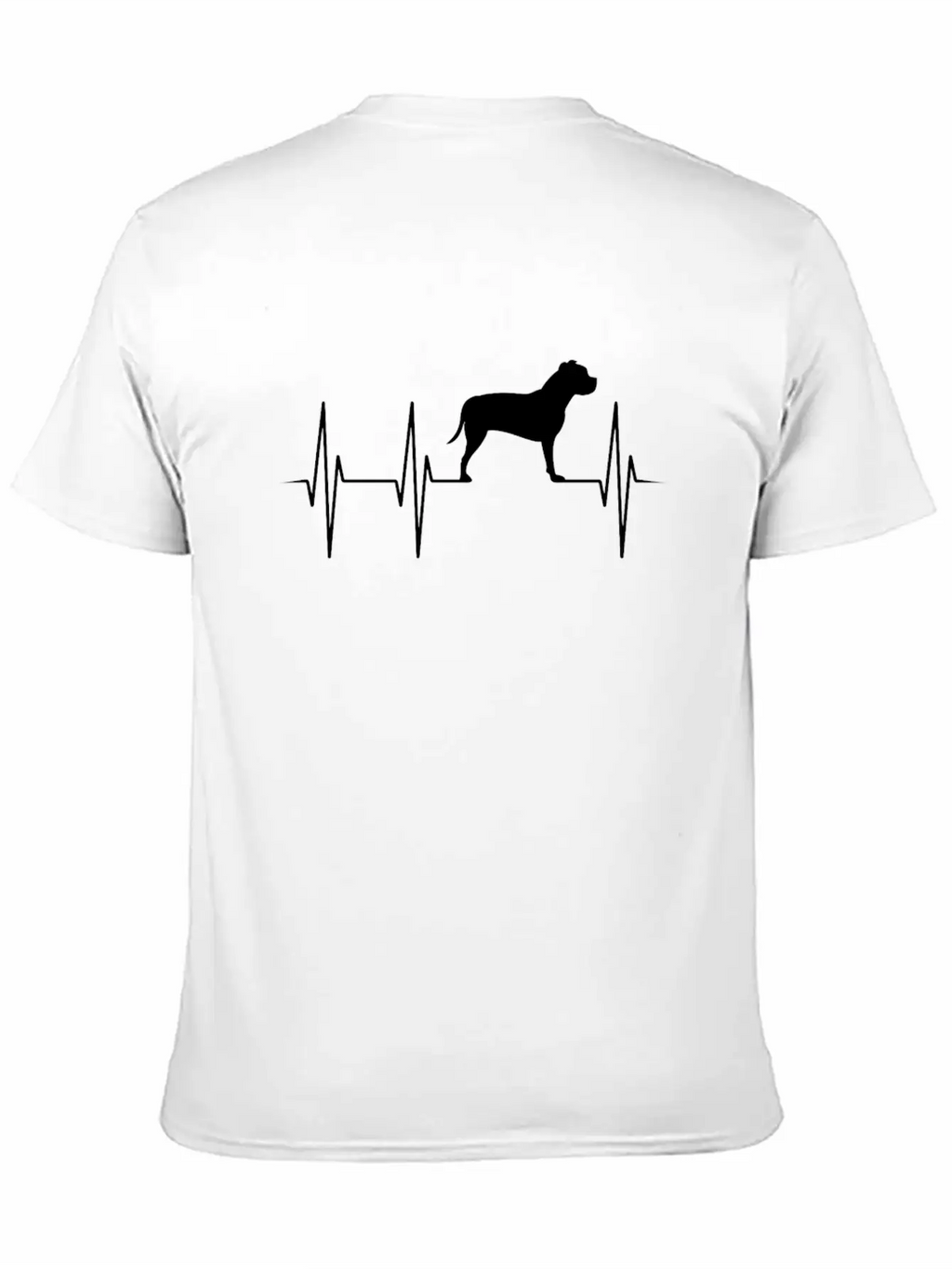 Staffordshire Terrier Fighting Dog Heartbeat Gift Essential Cotton Tee For Daily Outfits – Unisex Style