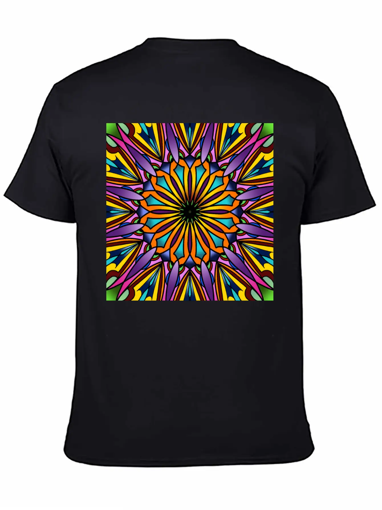 Stained Glass - Purple Breathable Soft Cotton T-Shirt – Timeless Casual Look