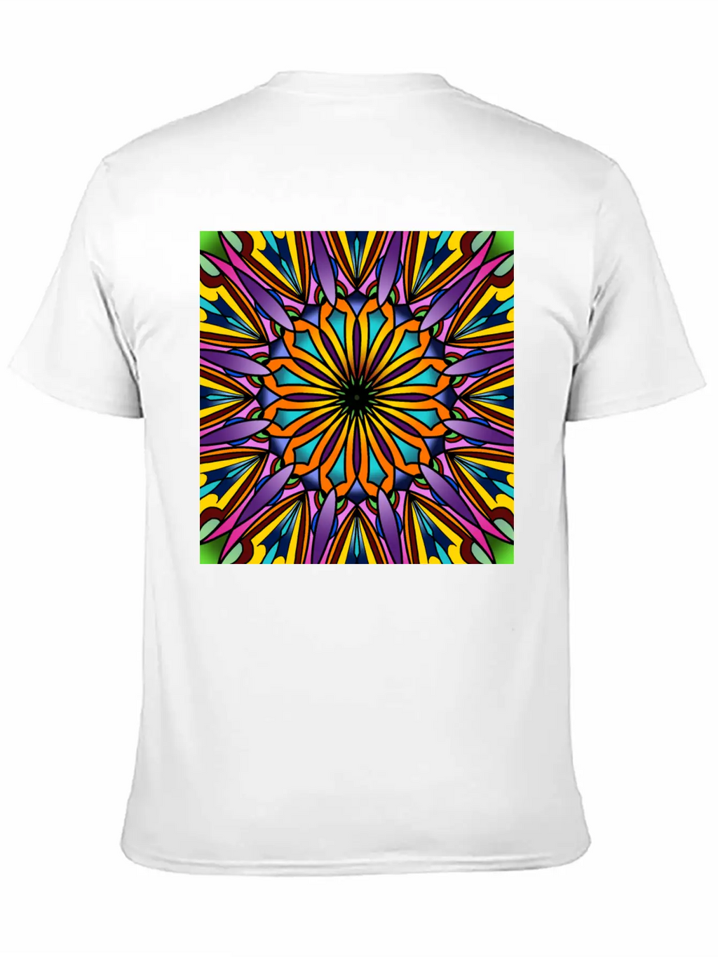 Stained Glass - Purple Breathable Soft Cotton T-Shirt – Timeless Casual Look
