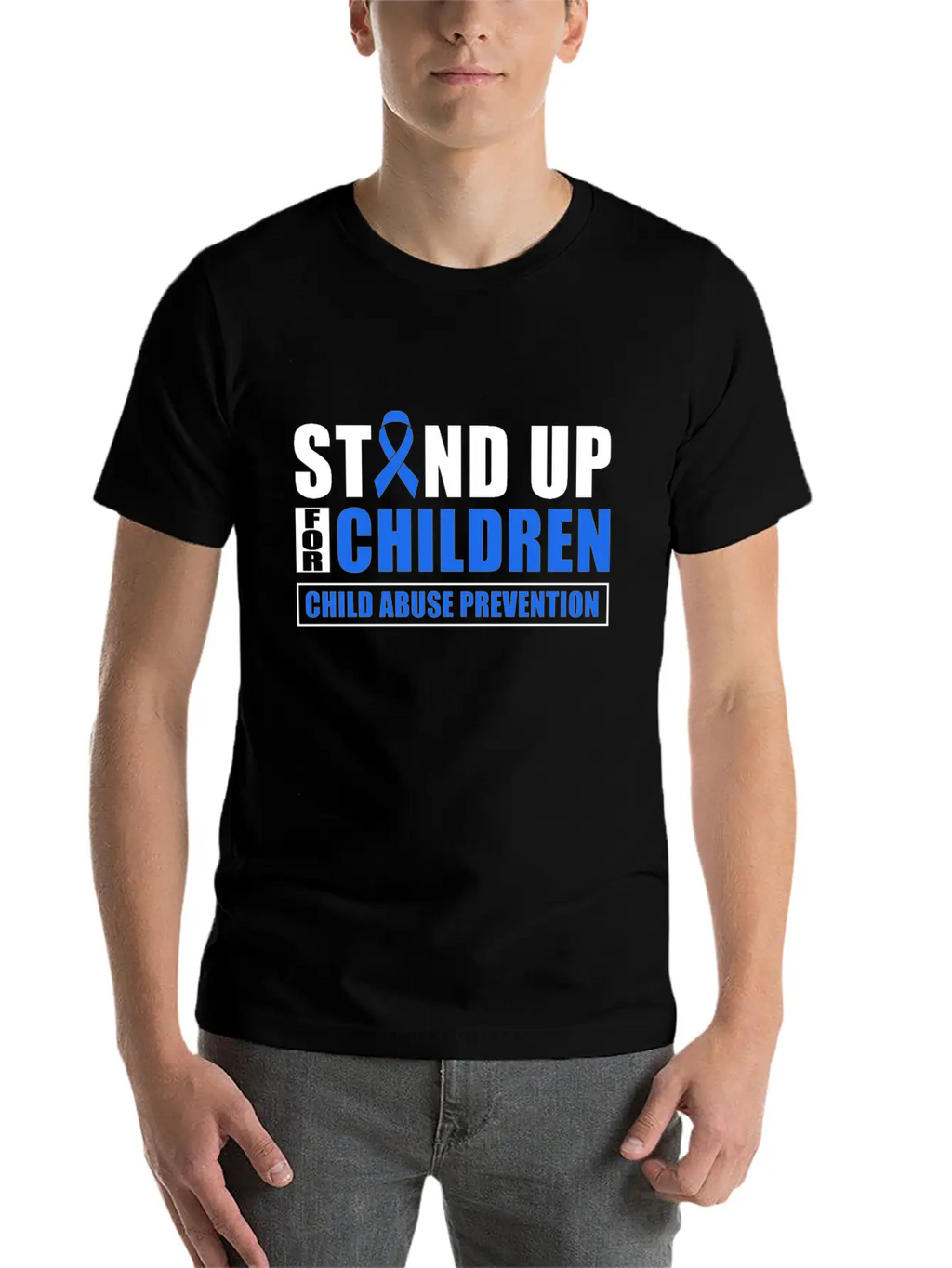 Stand Up For Children - Child Abuse Prevention Unisex Casual T-Shirt – Clean Design For Daily Comfort