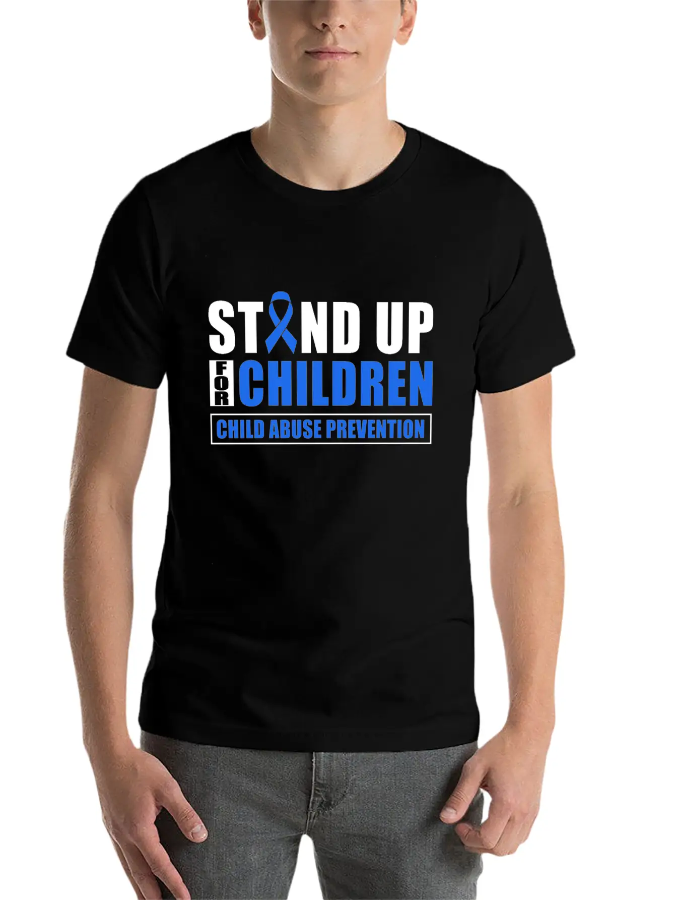 Stand Up For Children - Child Abuse Prevention Unisex Casual T-Shirt – Clean Design For Daily Comfort