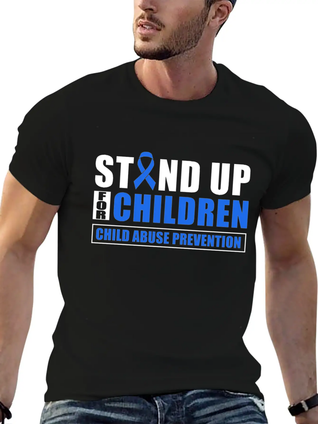 Stand Up For Children - Child Abuse Prevention Unisex Casual T-Shirt – Clean Design For Daily Comfort