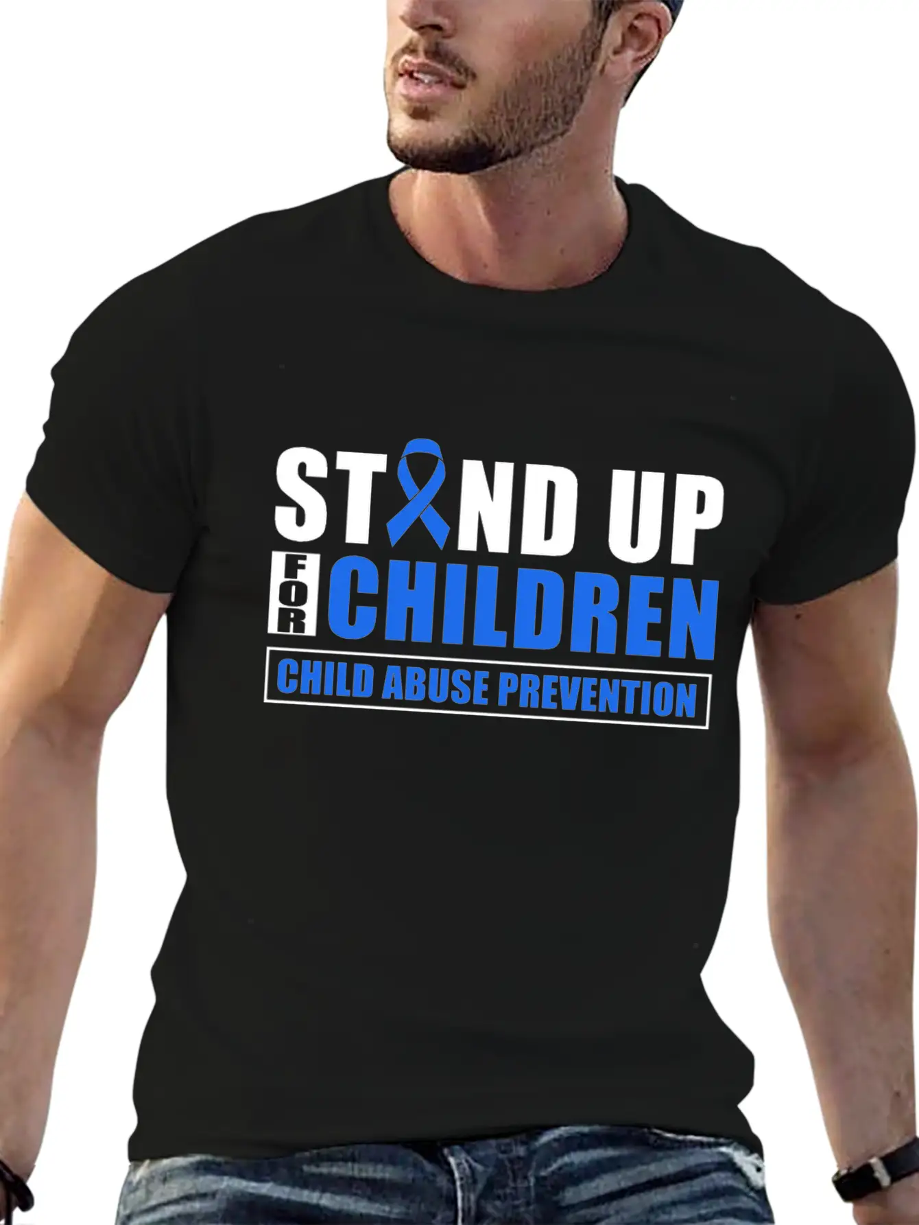 Stand Up For Children - Child Abuse Prevention Unisex Casual T-Shirt – Clean Design For Daily Comfort