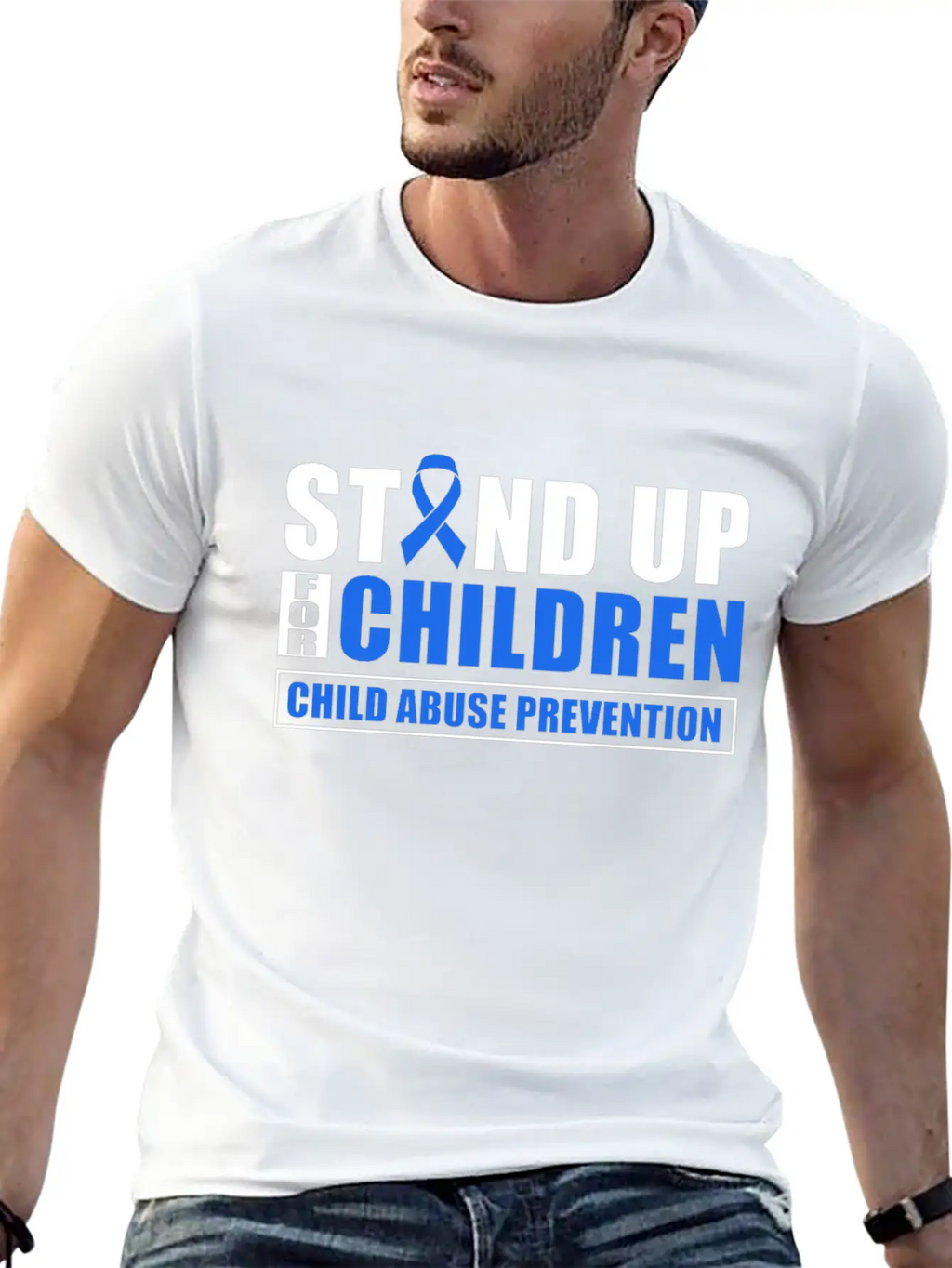 Stand Up For Children - Child Abuse Prevention Unisex Casual T-Shirt – Clean Design For Daily Comfort