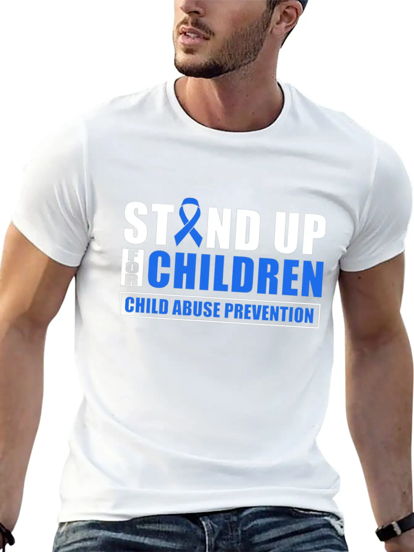 Stand Up For Children - Child Abuse Prevention Unisex Casual T-Shirt – Clean Design For Daily Comfort