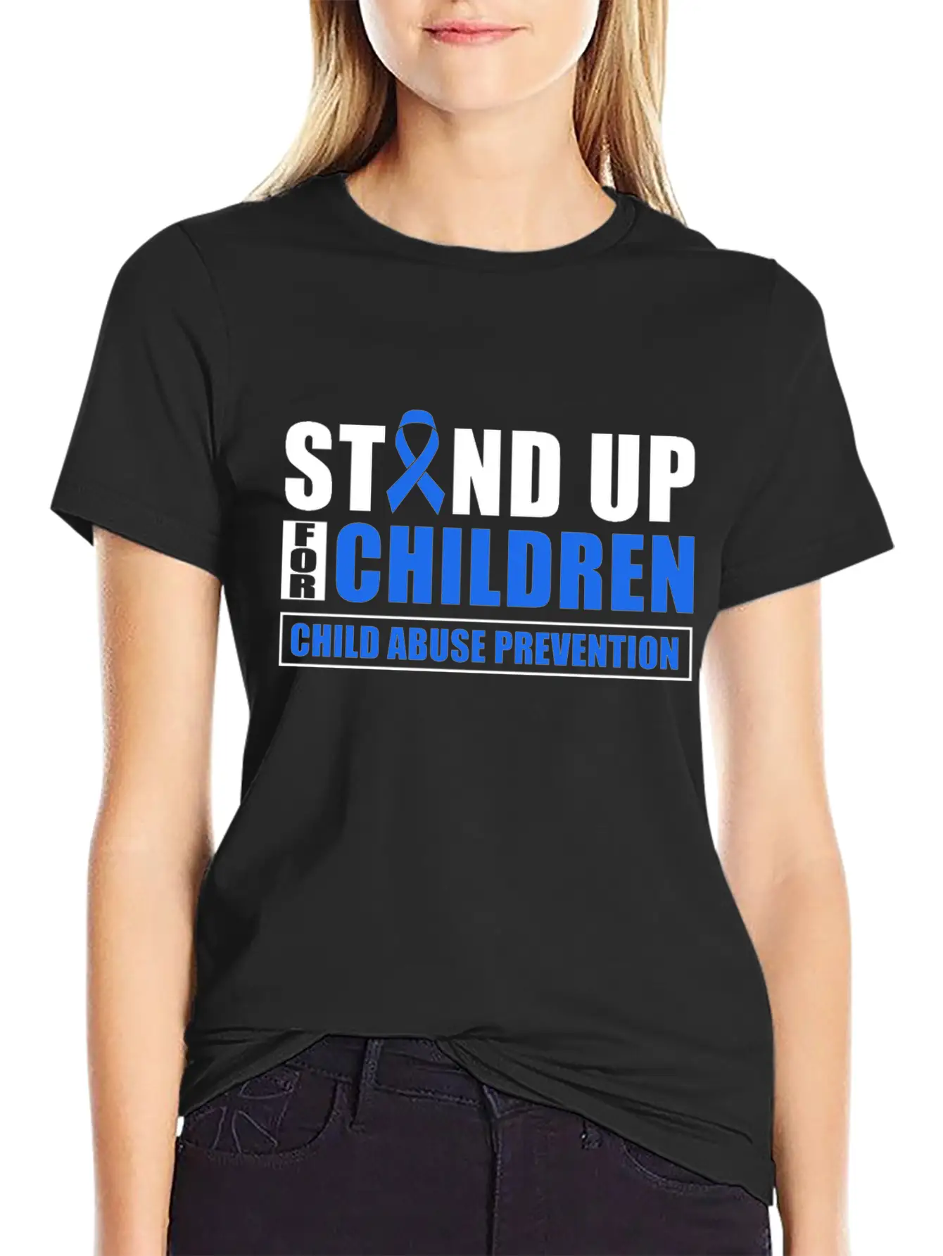 Stand Up For Children - Child Abuse Prevention Unisex Casual T-Shirt – Clean Design For Daily Comfort