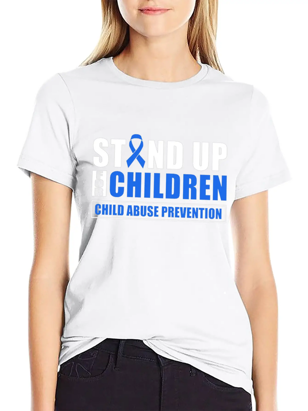 Stand Up For Children - Child Abuse Prevention Unisex Casual T-Shirt – Clean Design For Daily Comfort