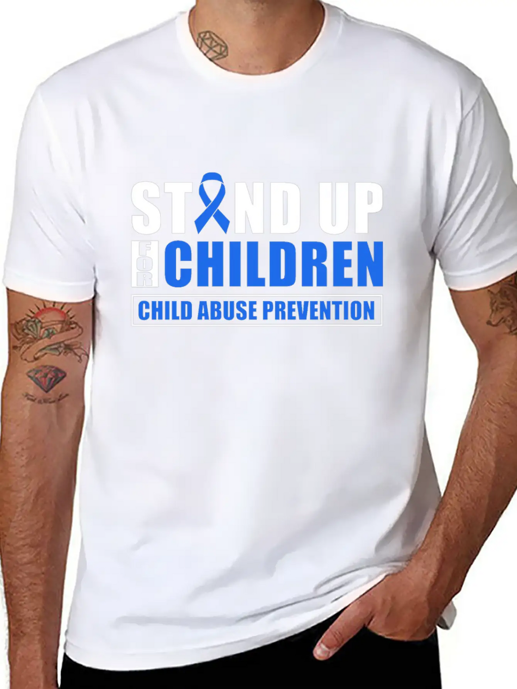 Stand Up For Children - Child Abuse Prevention Unisex Casual T-Shirt – Clean Design For Daily Comfort