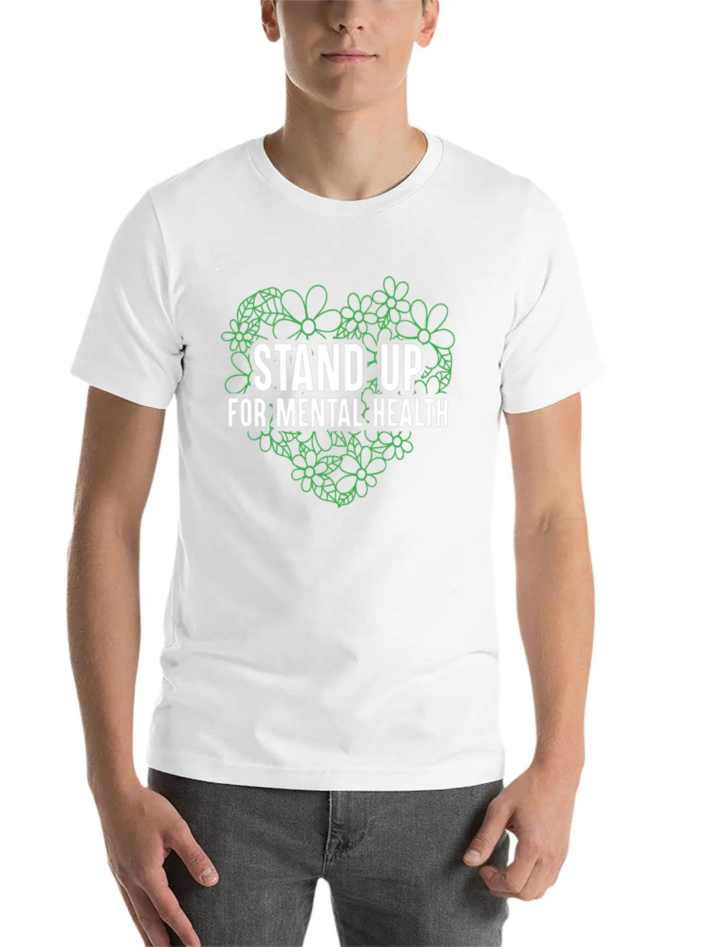 Stand Up For Mental Health Support End The Stigma Unisex Casual T-Shirt – Clean Design For Daily Comfort