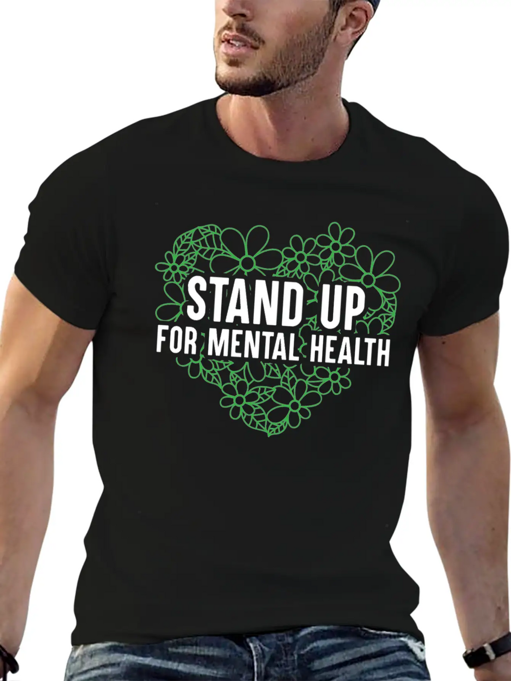 Stand Up For Mental Health Support End The Stigma Unisex Casual T-Shirt – Clean Design For Daily Comfort