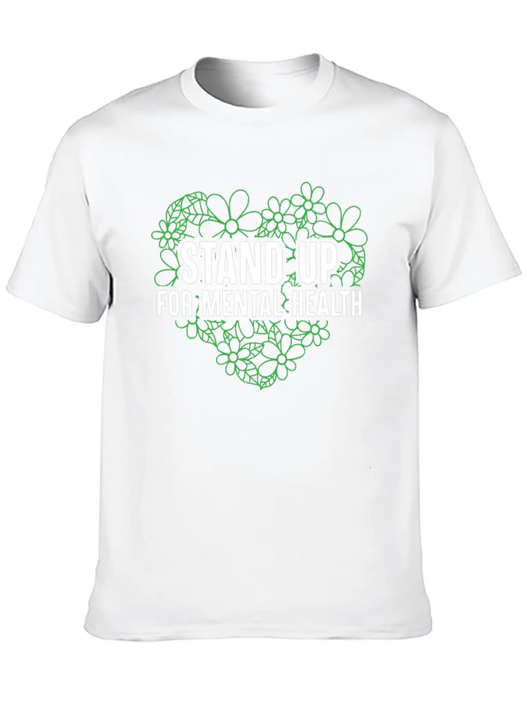 Stand Up For Mental Health Support End The Stigma Unisex Casual T-Shirt – Clean Design For Daily Comfort