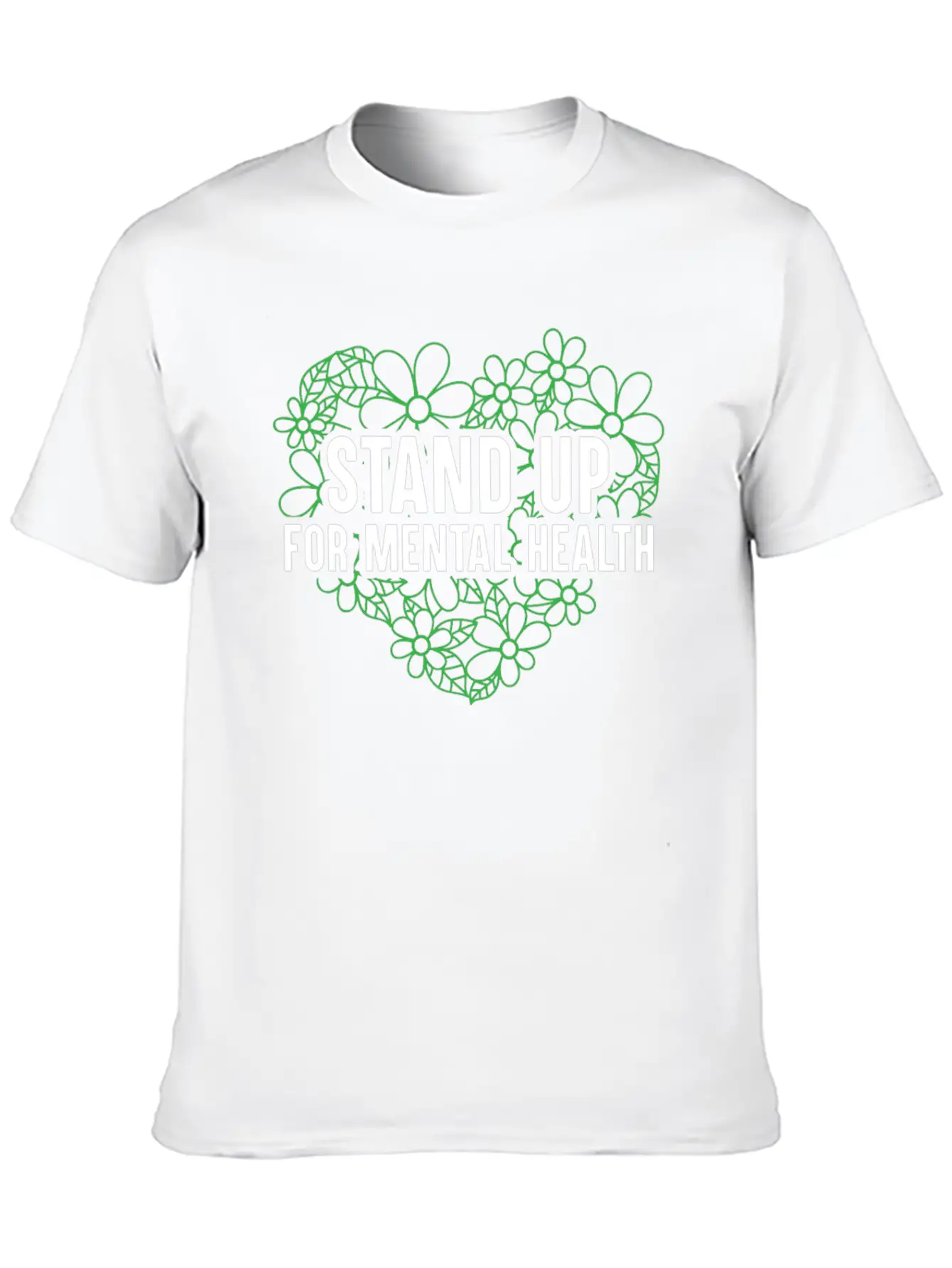 Stand Up For Mental Health Support End The Stigma Unisex Casual T-Shirt – Clean Design For Daily Comfort